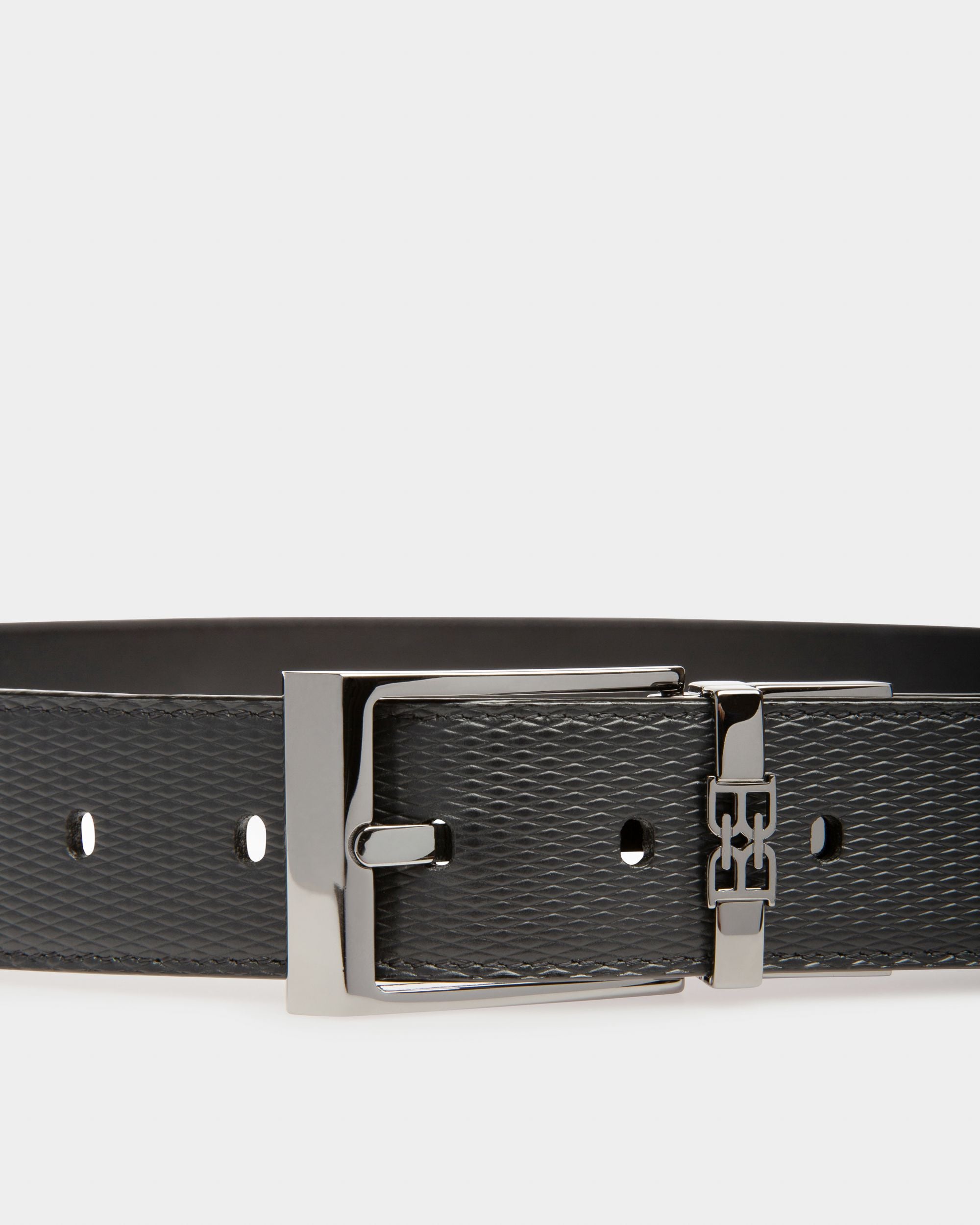 Parker Cintura Da 35 Mm In Pelle Nera - Uomo - Bally - 03