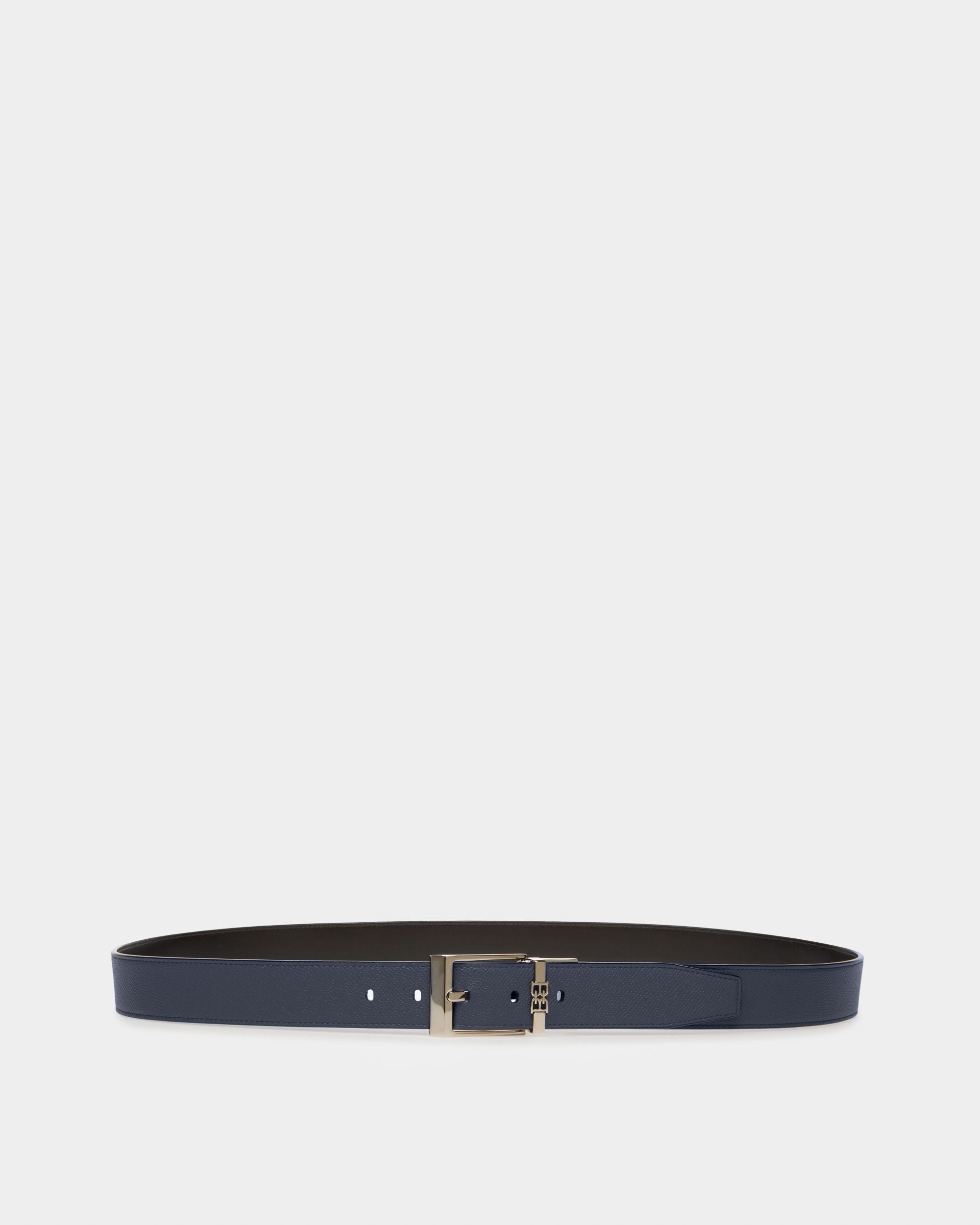 Parker Cintura Da 35 Mm In Pelle Navy E Nera - Uomo - Bally - 01