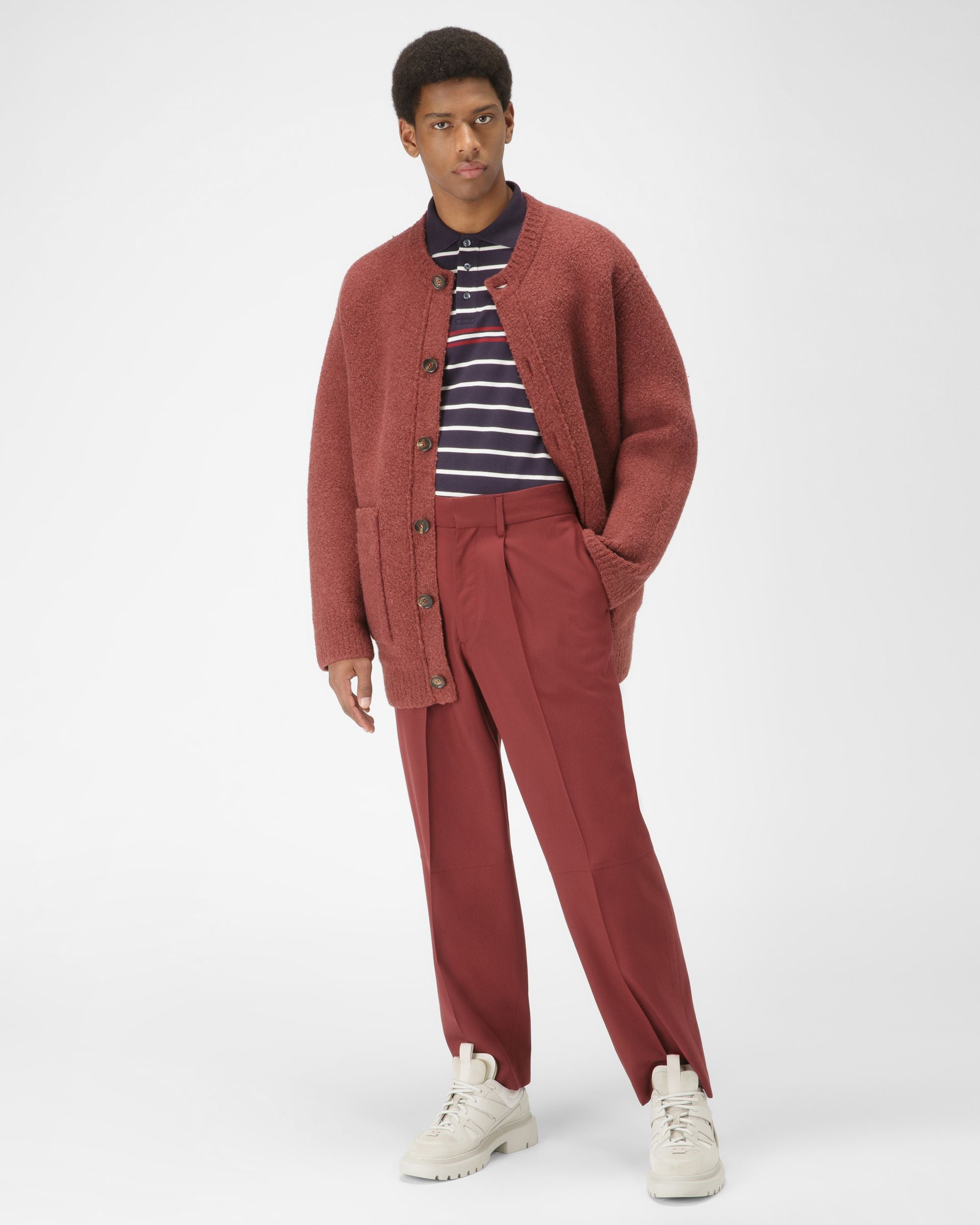 Polo A Righe In Cotone Colore Blu Navy - Uomo - Bally - 04