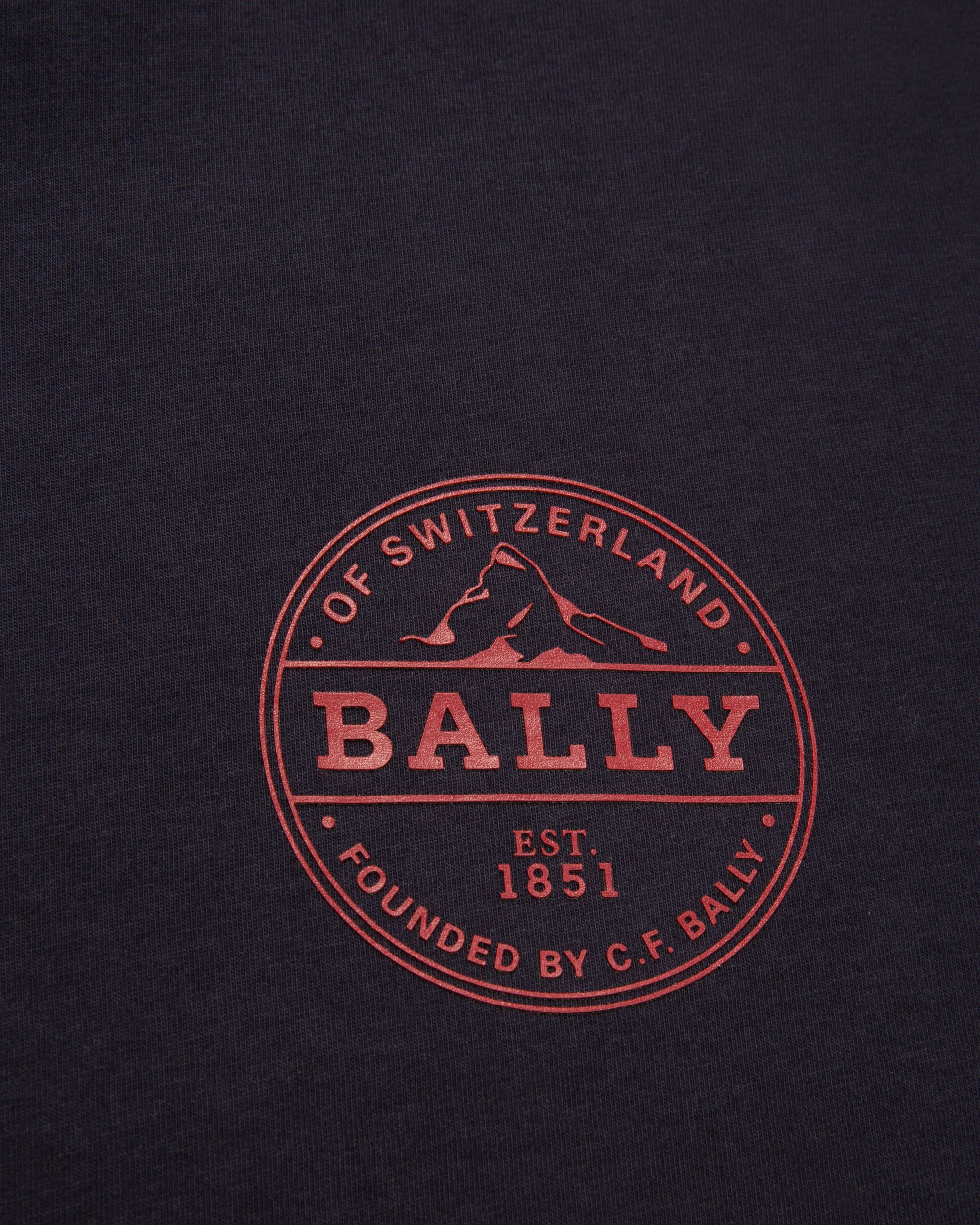 T-Shirt Con Logo Bally In Cotone Navy - Uomo - Bally - 03