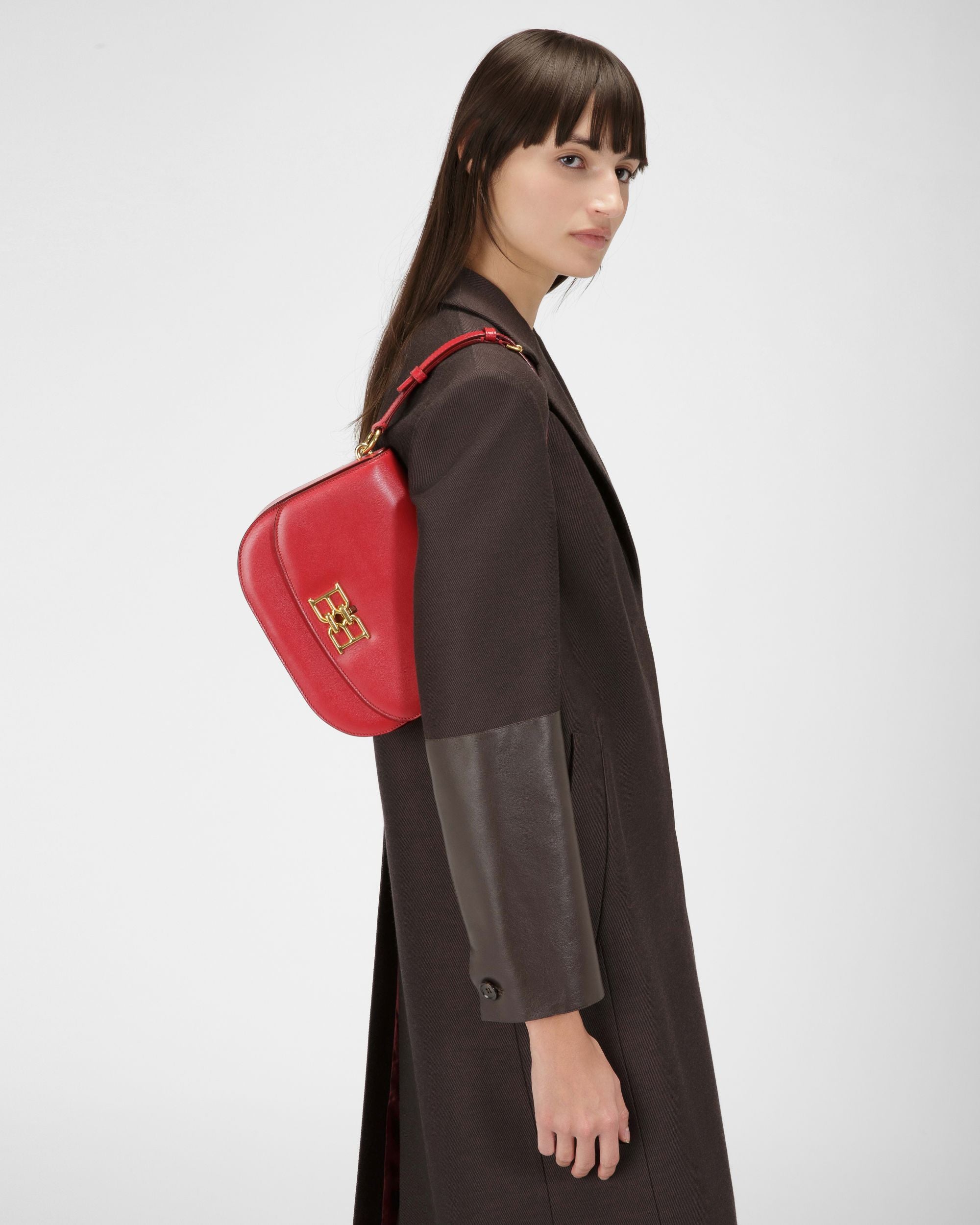 Beckie Borsa A Tracolla In Pelle Rossa - Donna - Bally - 01
