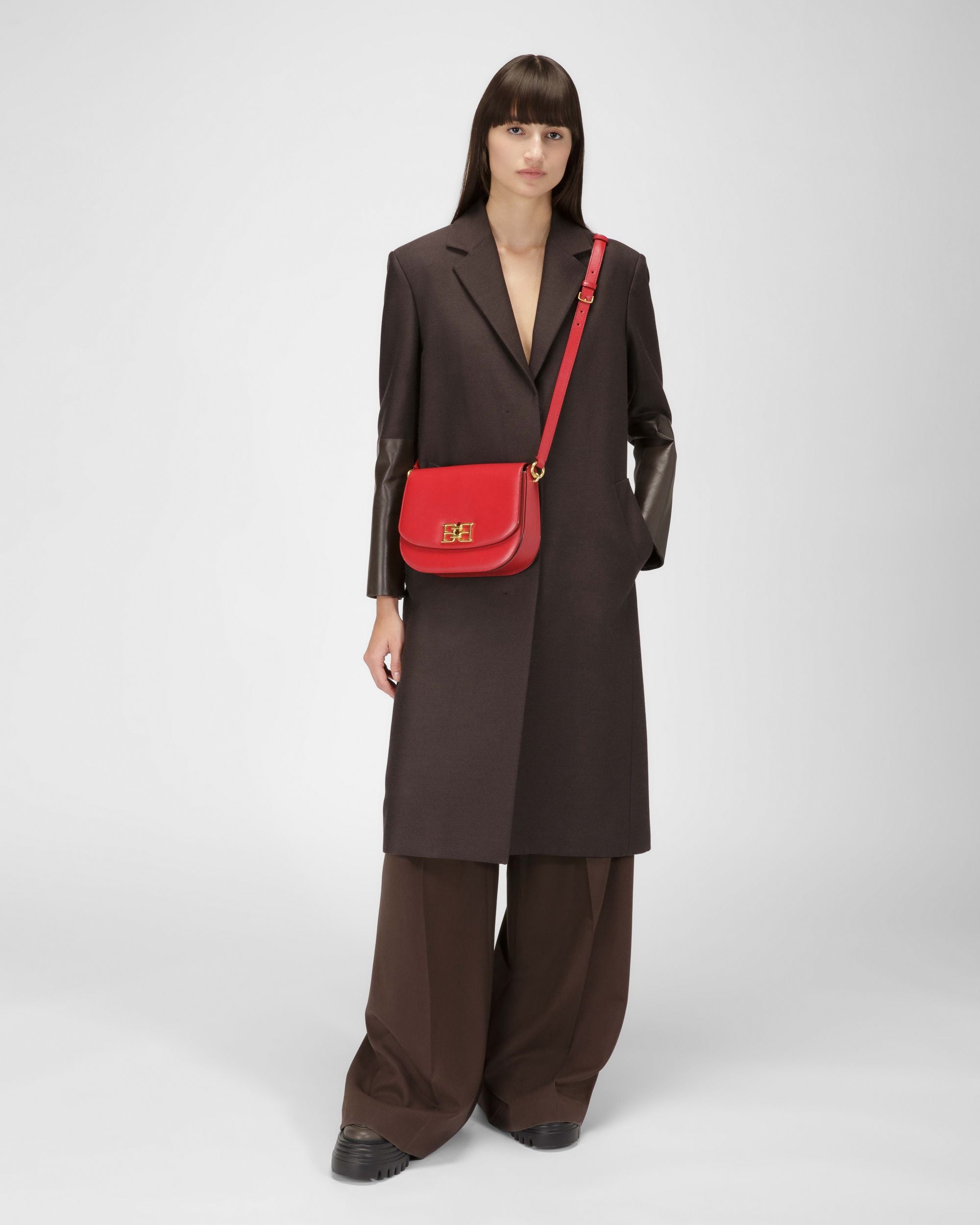 Beckie Borsa A Tracolla In Pelle Rossa - Donna - Bally - 02