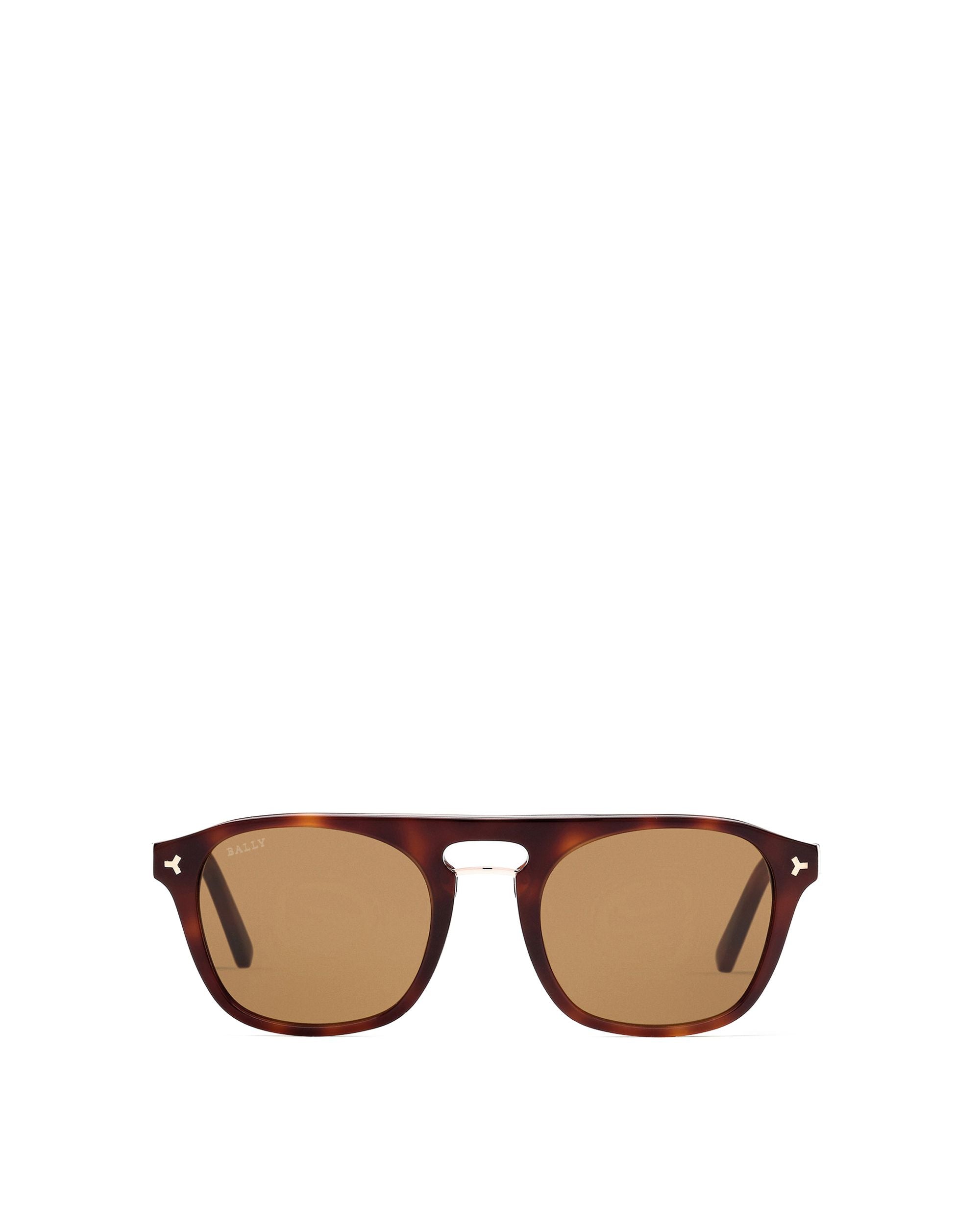Metropole Occhiali Da Sole In Acetato Avana Scuro Con Lenti Marrone - Uomo - Bally - 01