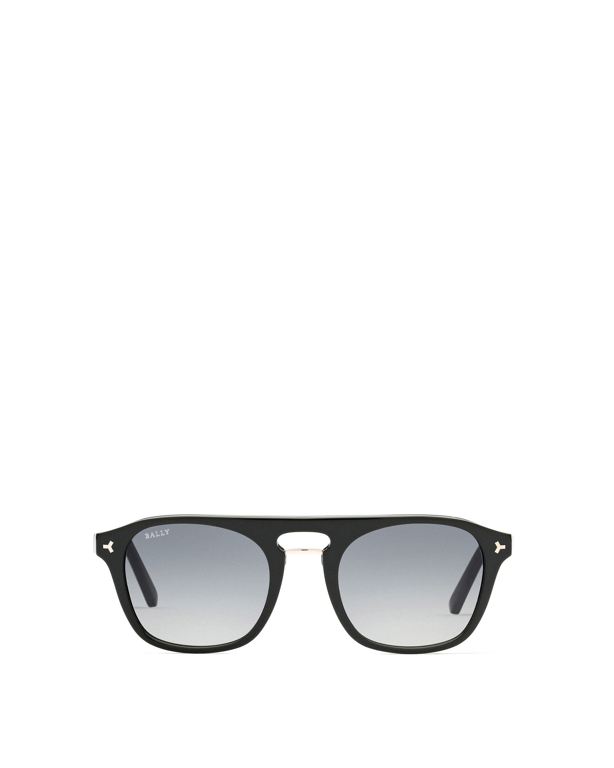 Metropole Occhiali Da Sole In Acetato Verde Scuro Lucido Con Lenti Sfumate Grigio Fumo - Uomo - Bally - 01