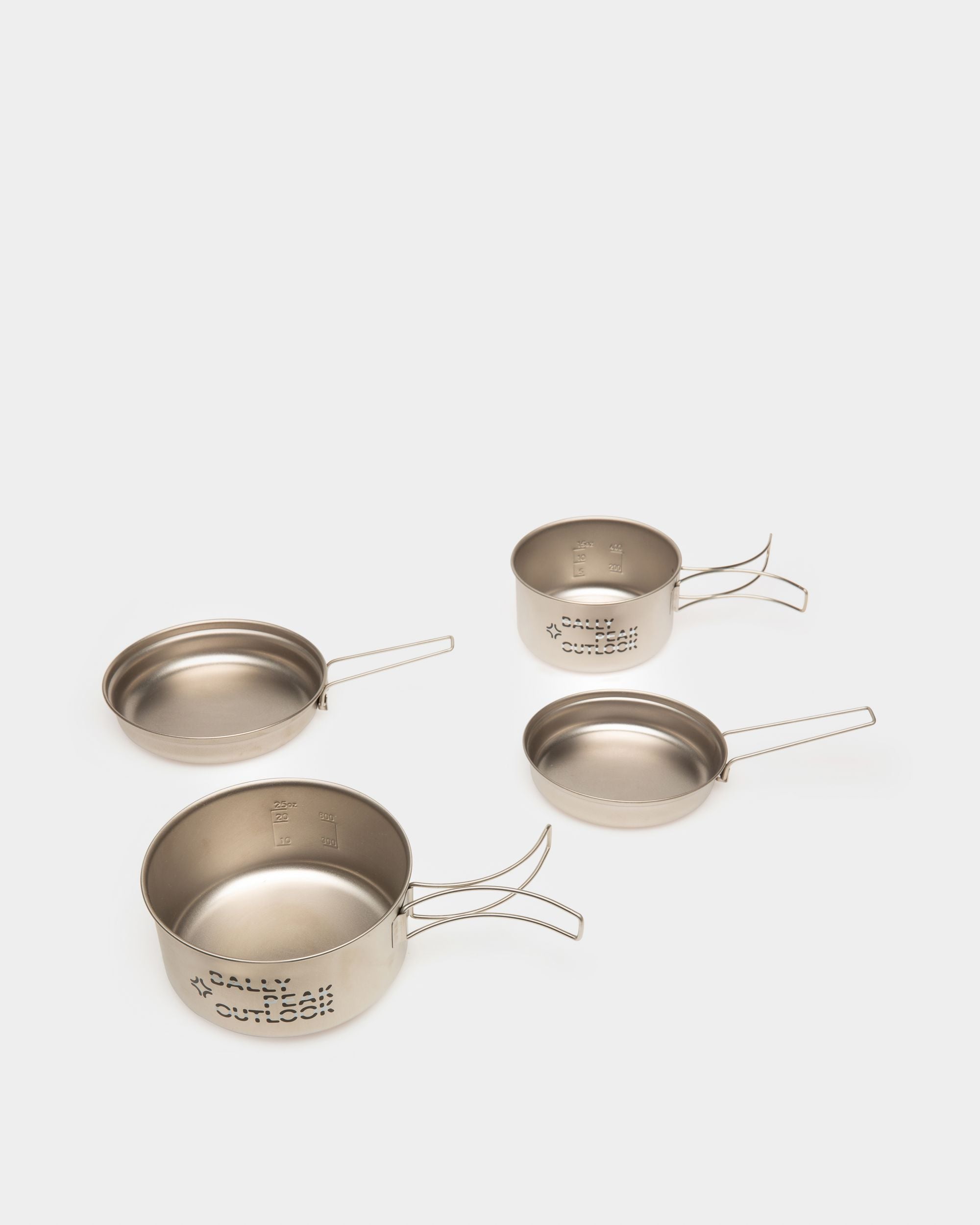 Set Di Pentole Da Campeggio Compatto Accessorio In Titanio Argento - Uomo - Bally - 05