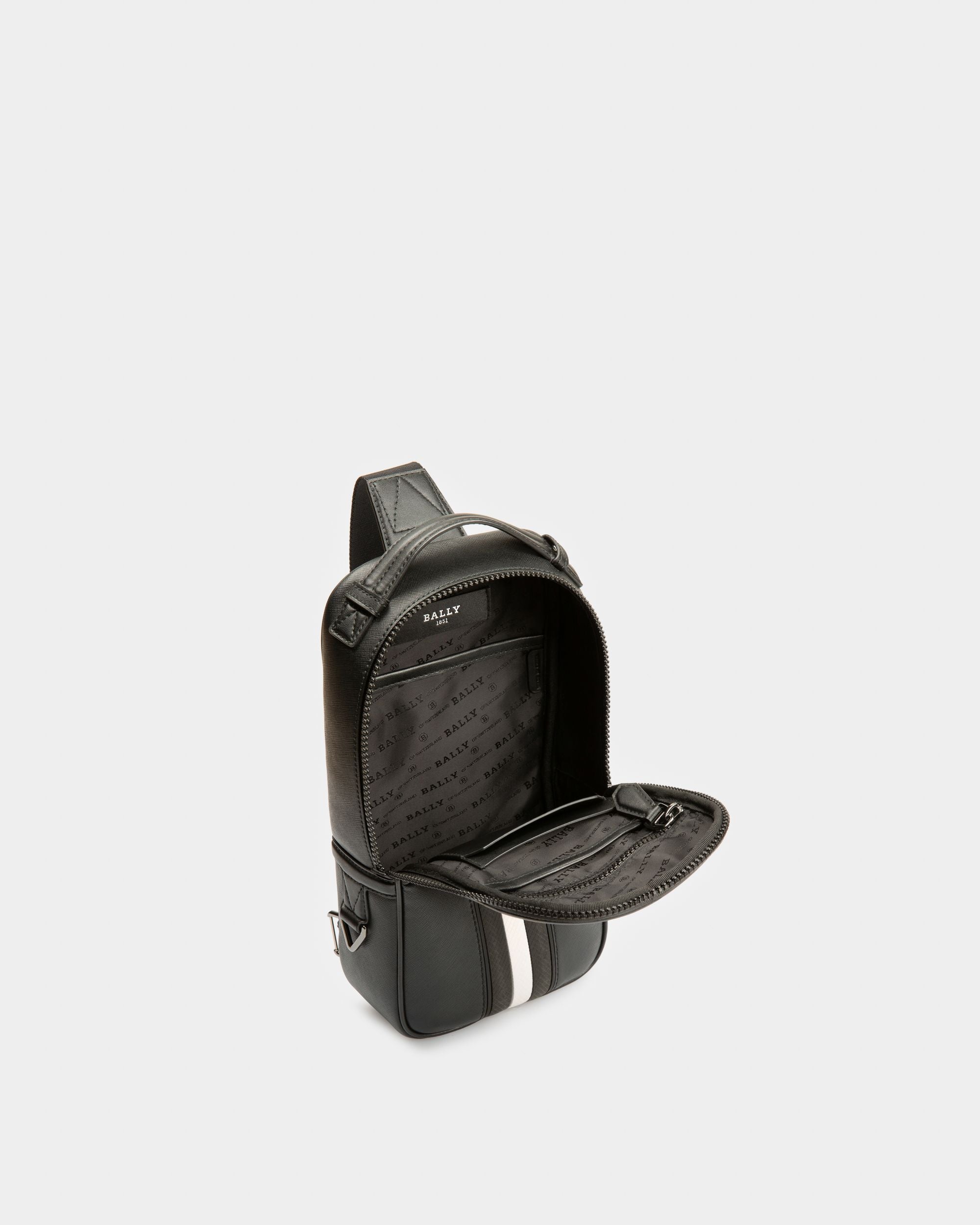 Malikho Sling Bag In Pelle Riciclata Nera - Uomo - Bally - 04