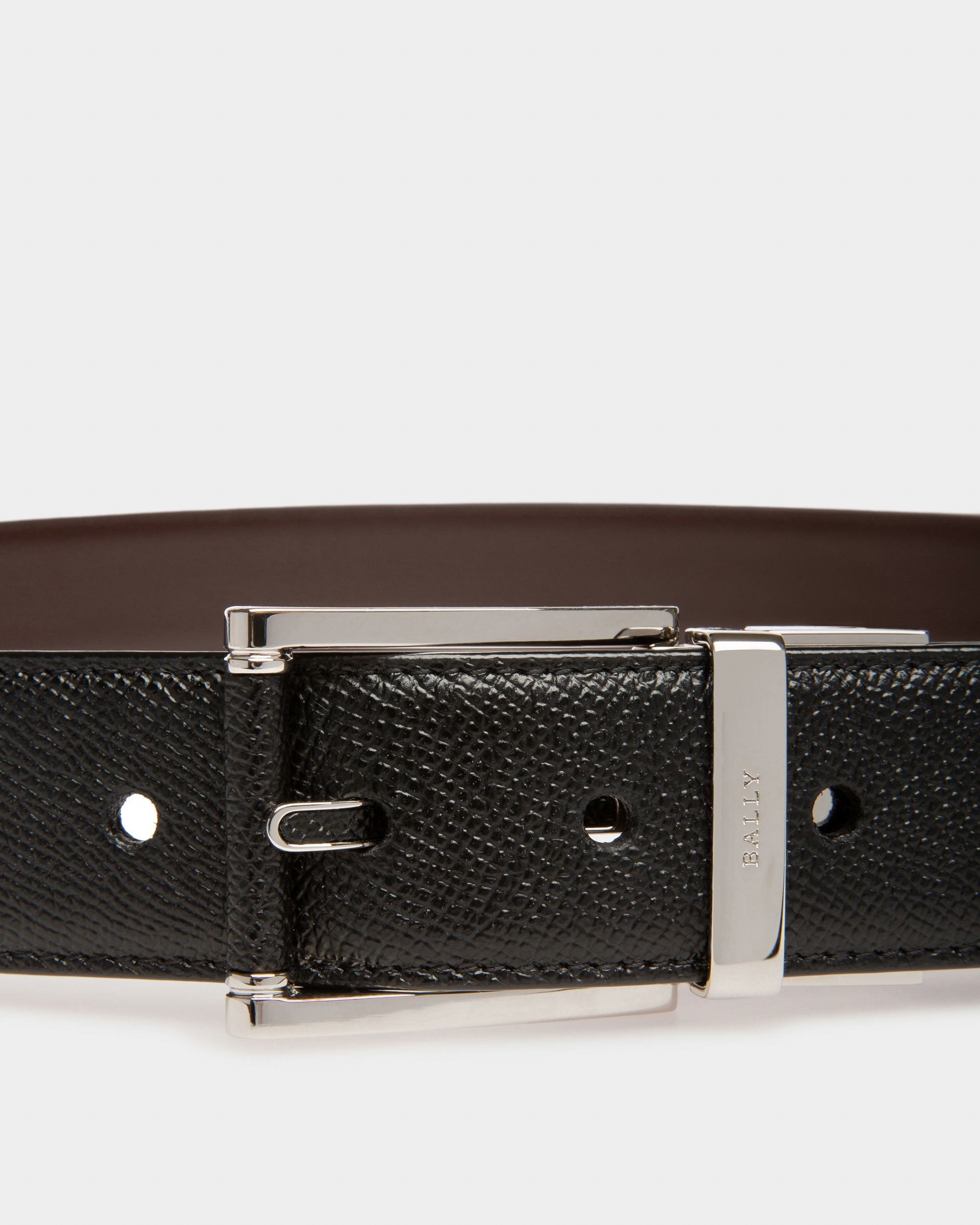 Astor Cintura Da 35 Mm In Pelle Nera - Uomo - Bally - 03