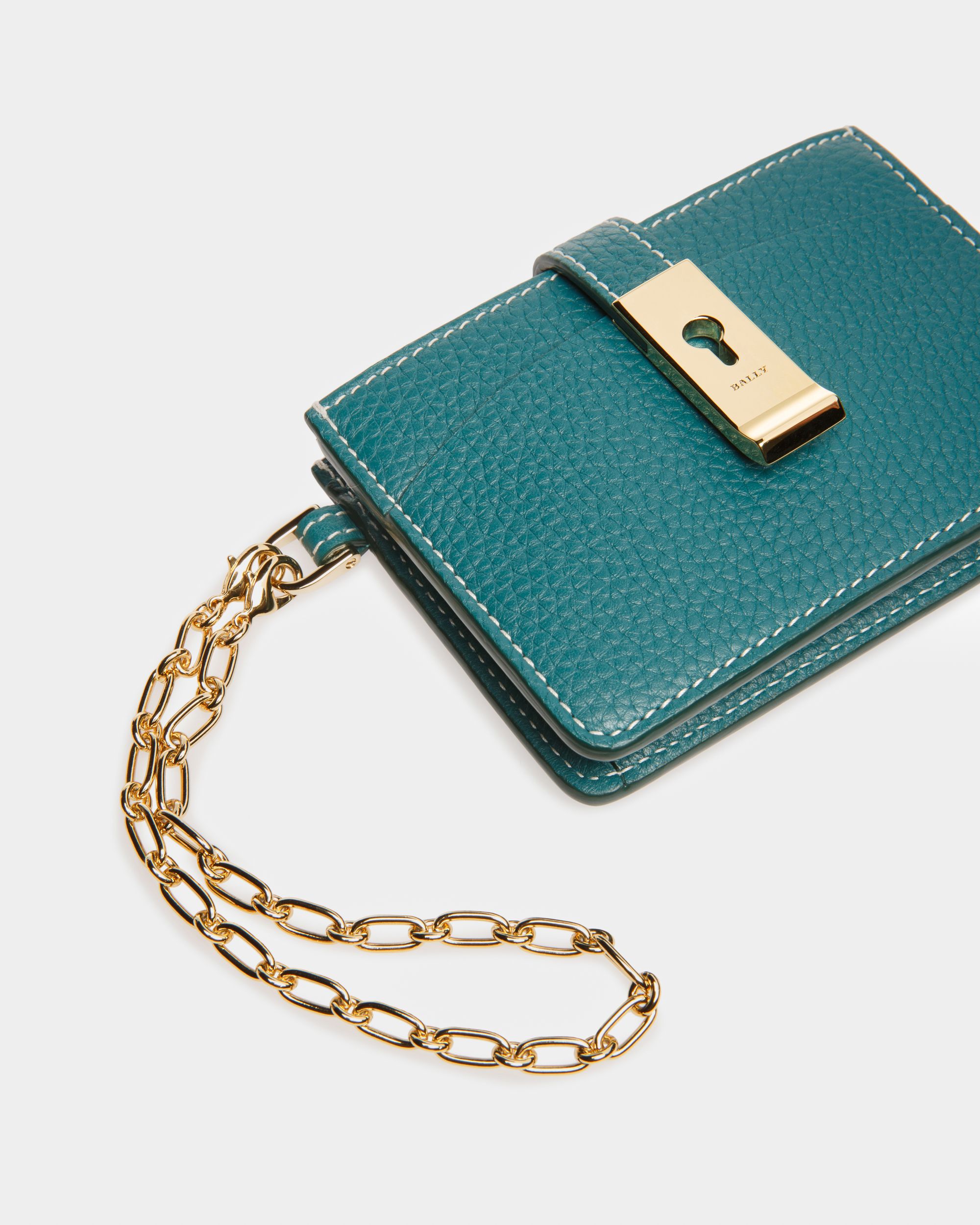 Ava Portatessere In Pelle Verde Scuro - Donna - Bally - 04