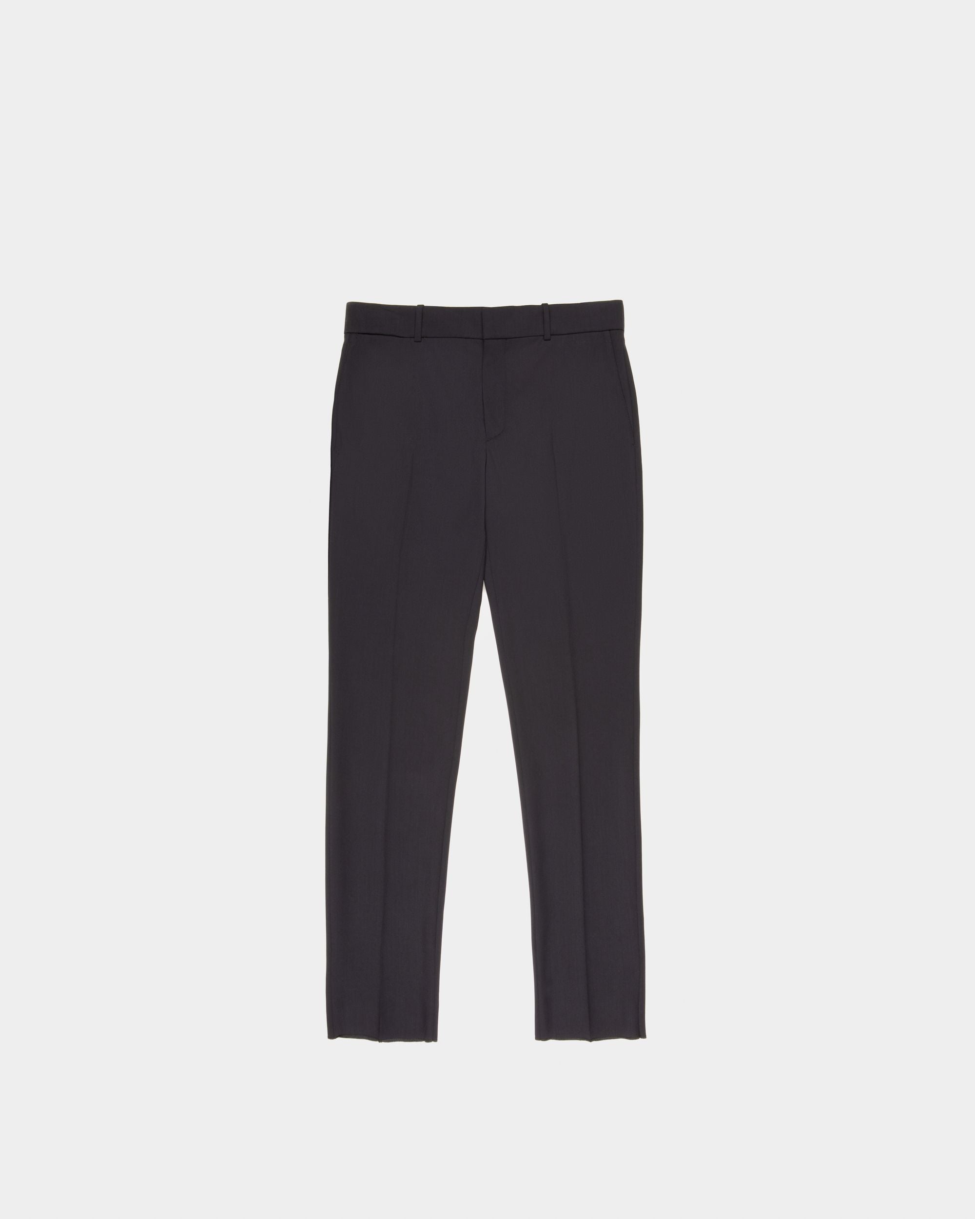 Pantaloni Eleganti In Misto Cotone Colore Blu Navy Scuro - Uomo - Bally - 01