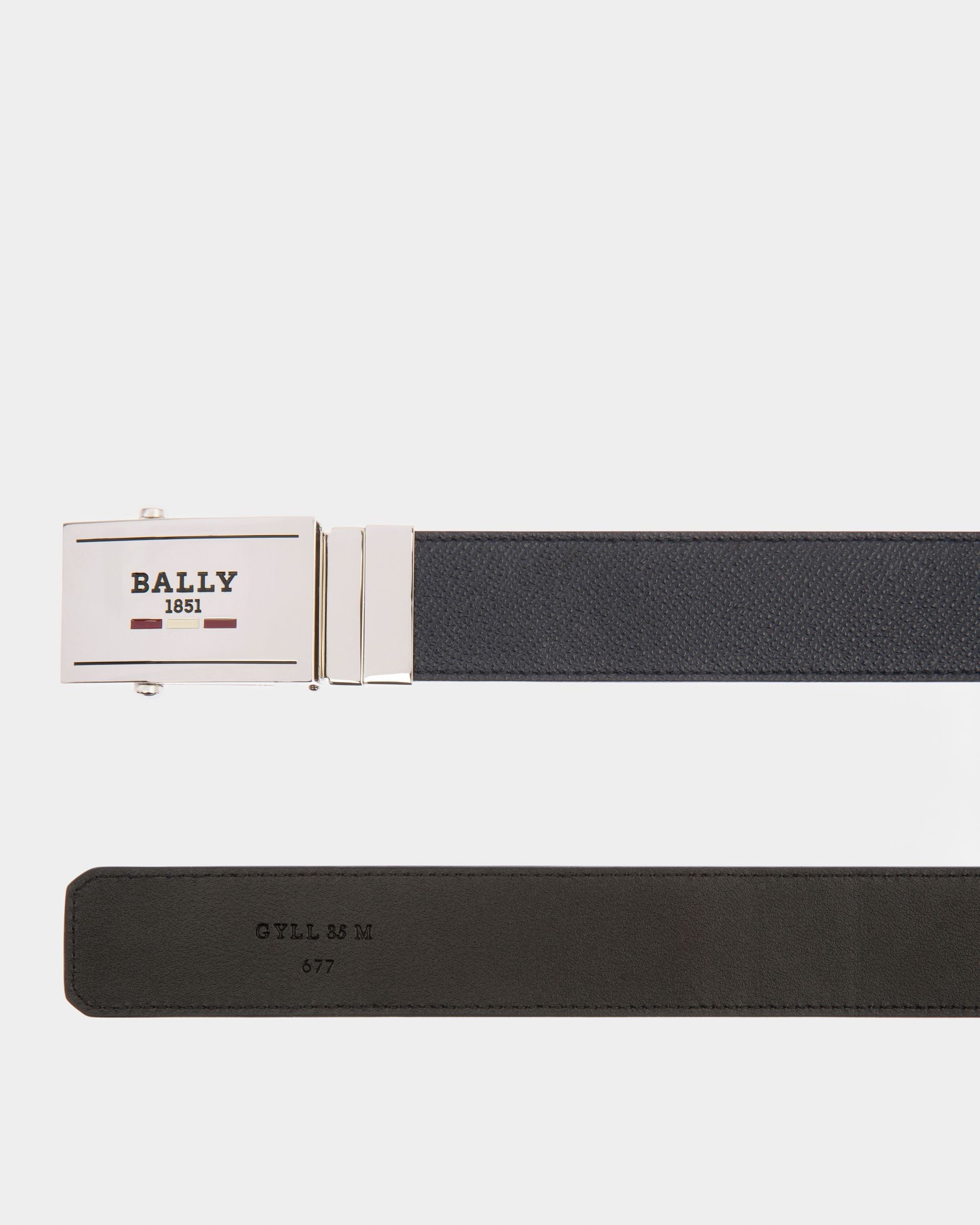 Gyll Cintura Da 35 Mm In Pelle Blu Navy - Uomo - Bally - 02