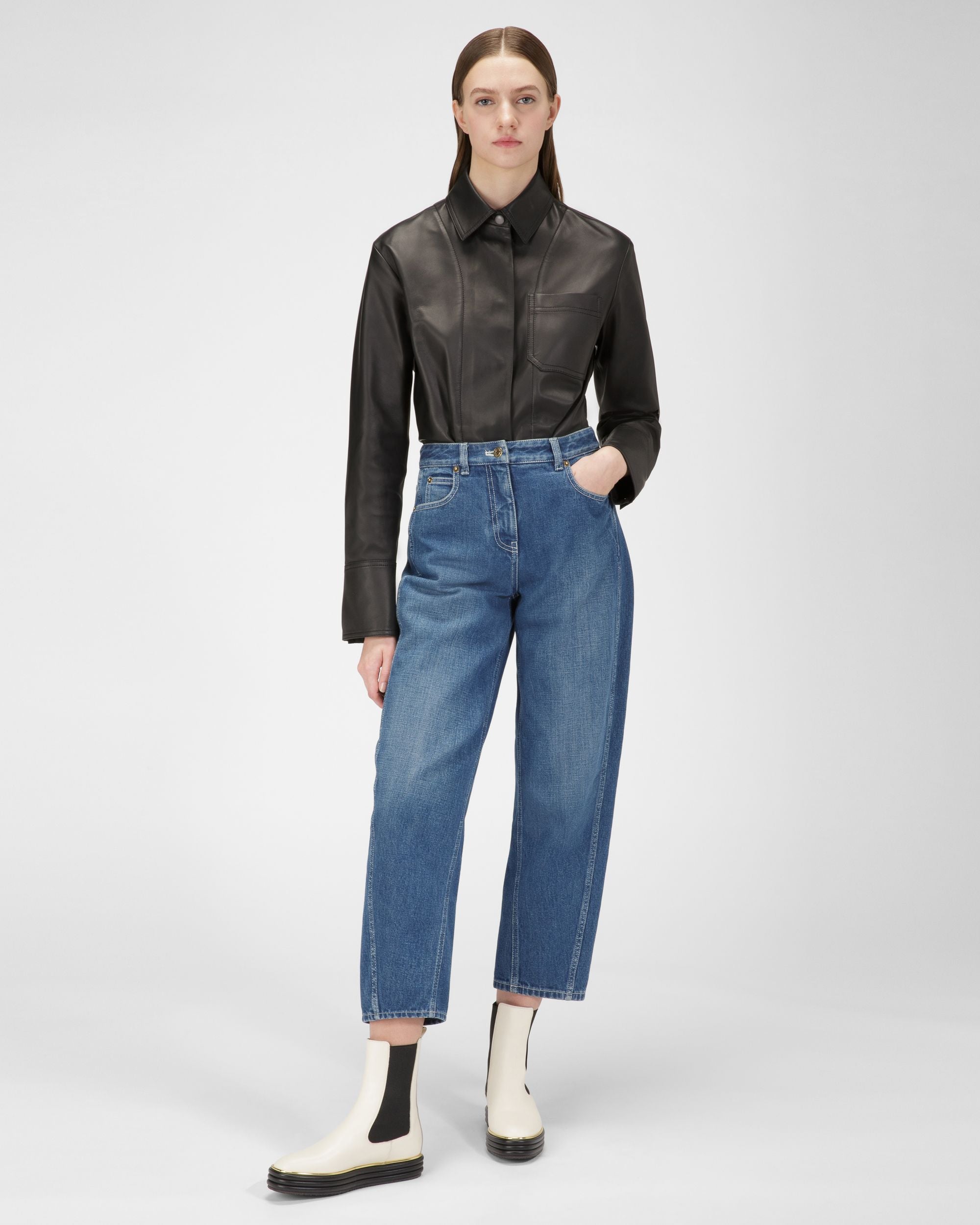 Faelisa Stivali In Pelle Avorio - Donna - Bally - 07