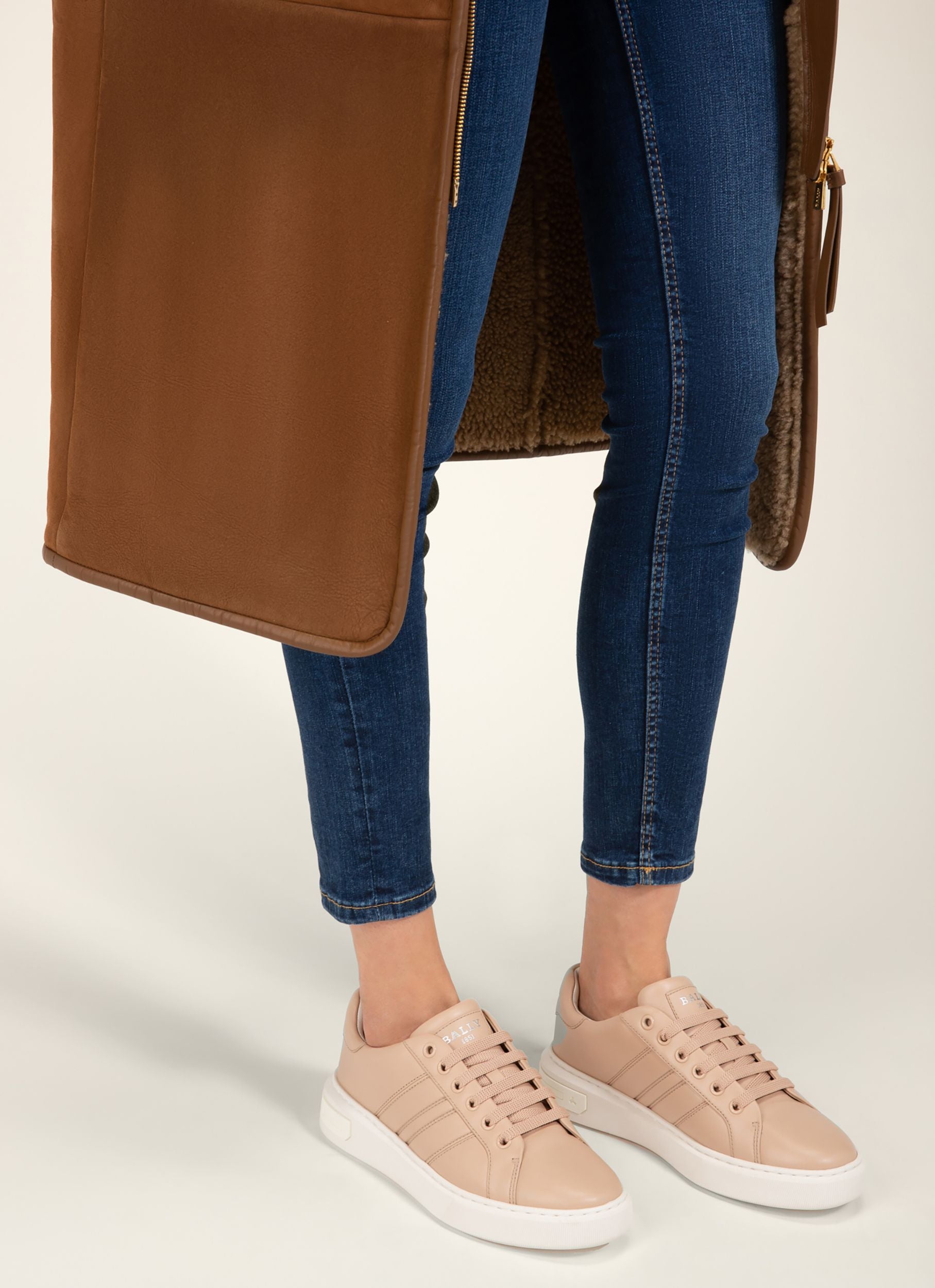 Mandye Sneakers In Pelle Rosa Cipria - Donna - Bally - 04