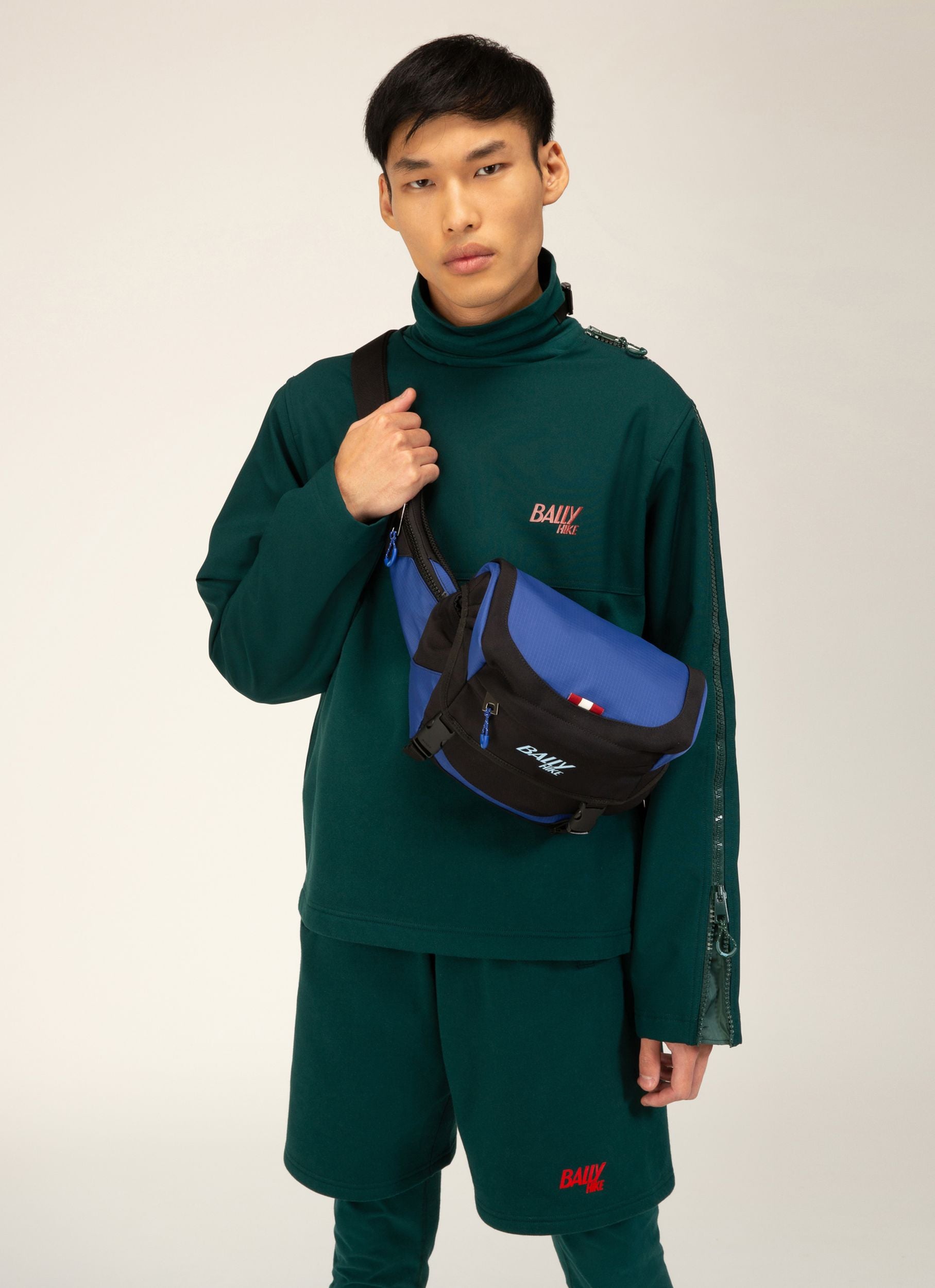 Bally Hike 4 Marsupio In Tessuto Blu E Nero - Uomo - Bally - 02
