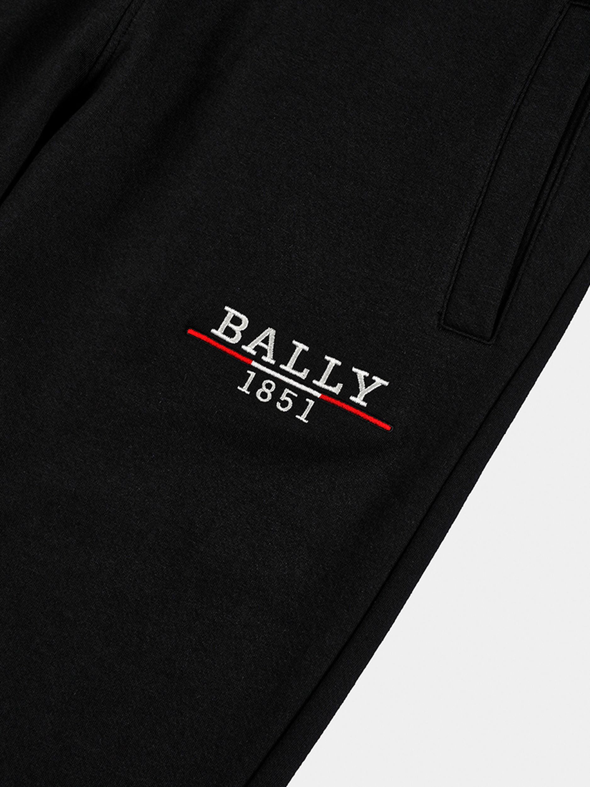 Pantalone Da Tuta In Cotone Lavorato A Maglia Nero - Uomo - Bally - 02