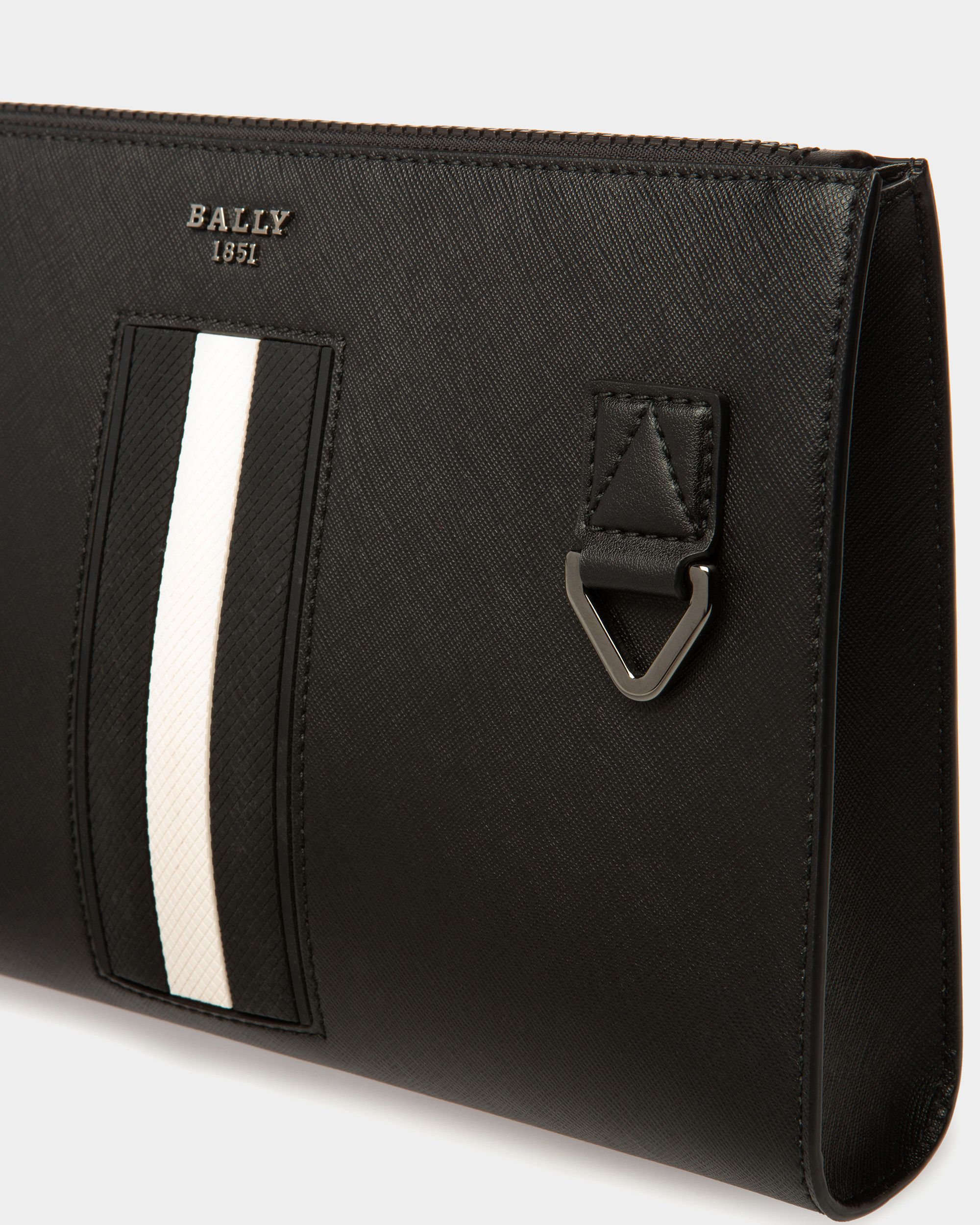 Makid Clutch Bag In Pelle Riciclata Nera - Uomo - Bally - 05