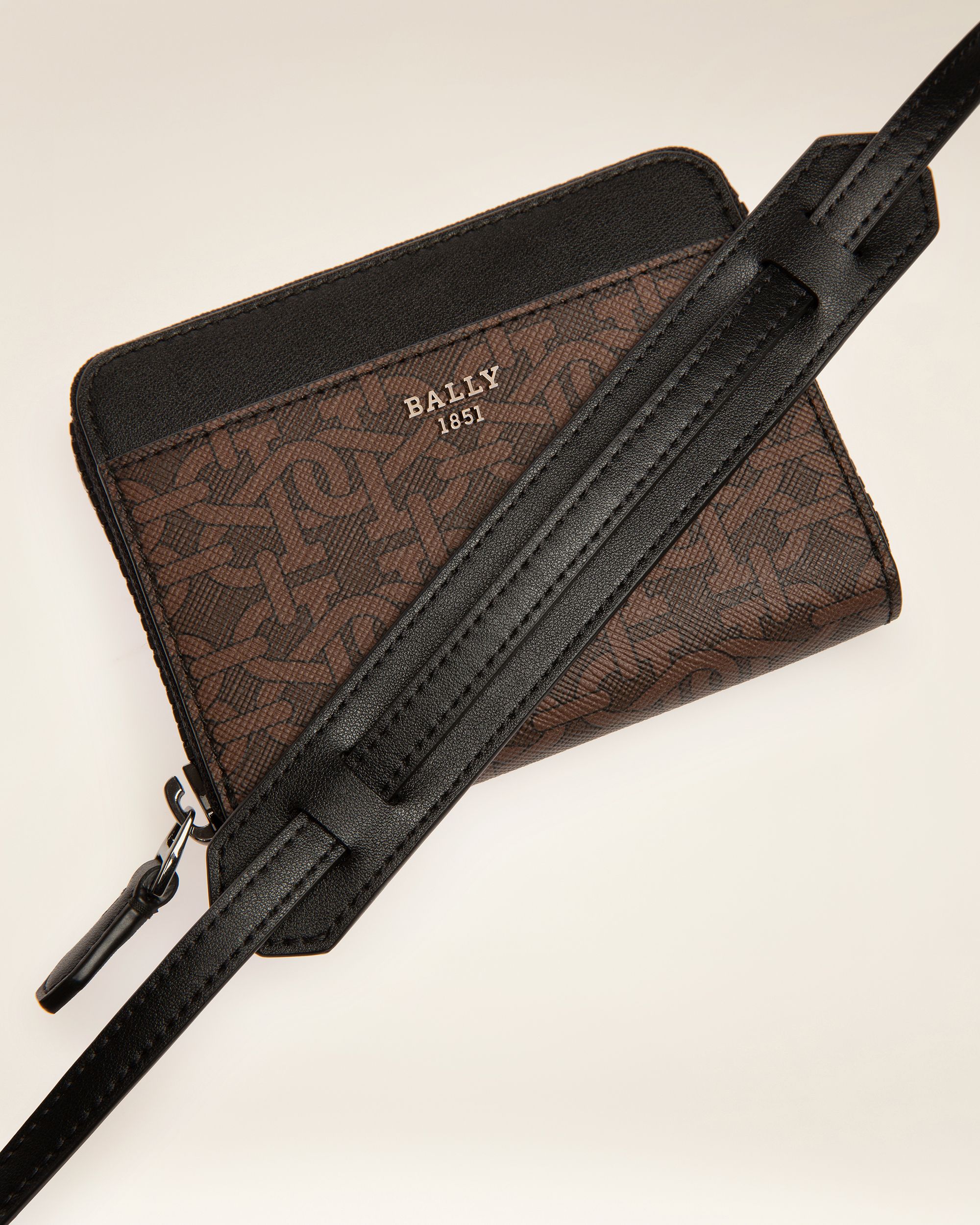 Bivyon Portafoglio In Tpu Nero E Marrone - Uomo - Bally - 04