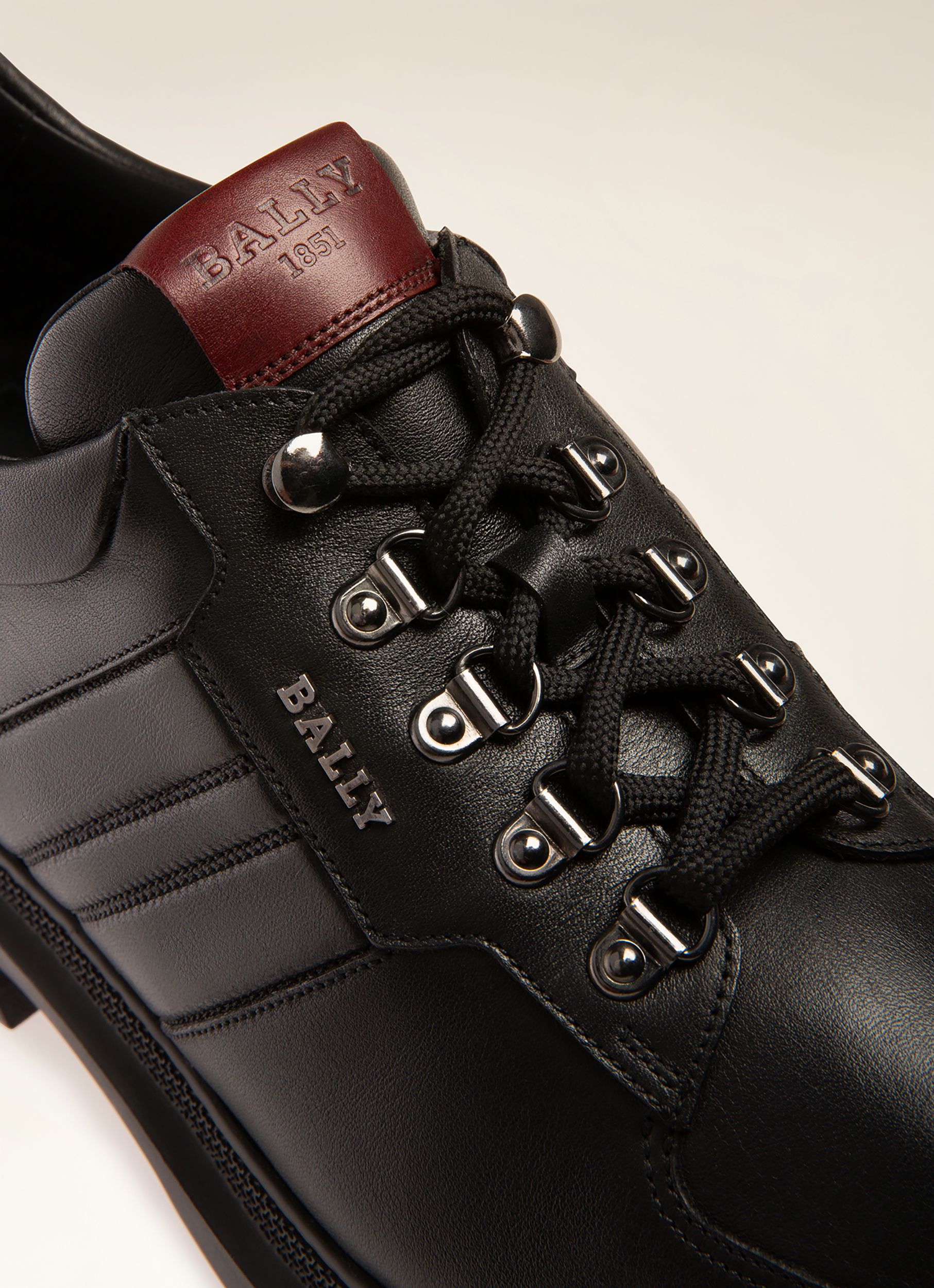 Valnis Derby In Pelle Nera - Uomo - Bally - 02