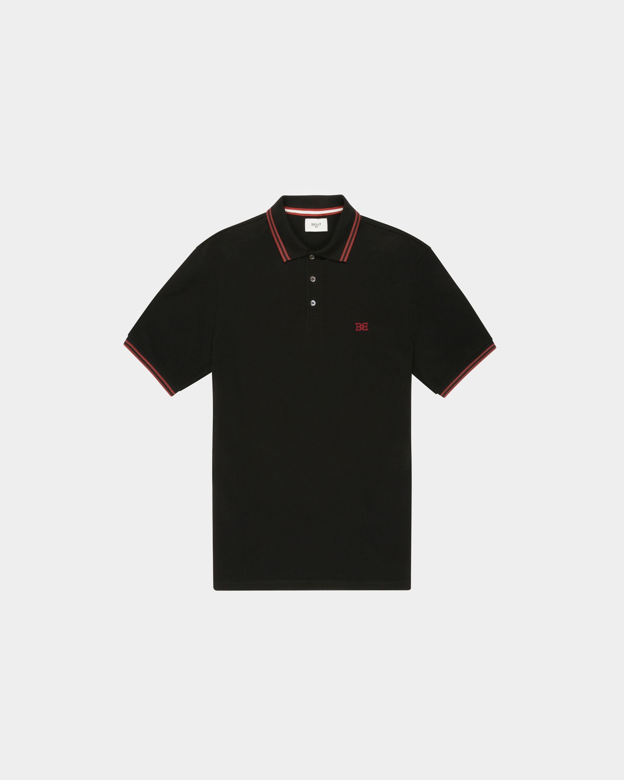 Polo B-Chain In Cotone Nero - Uomo - Bally - 01