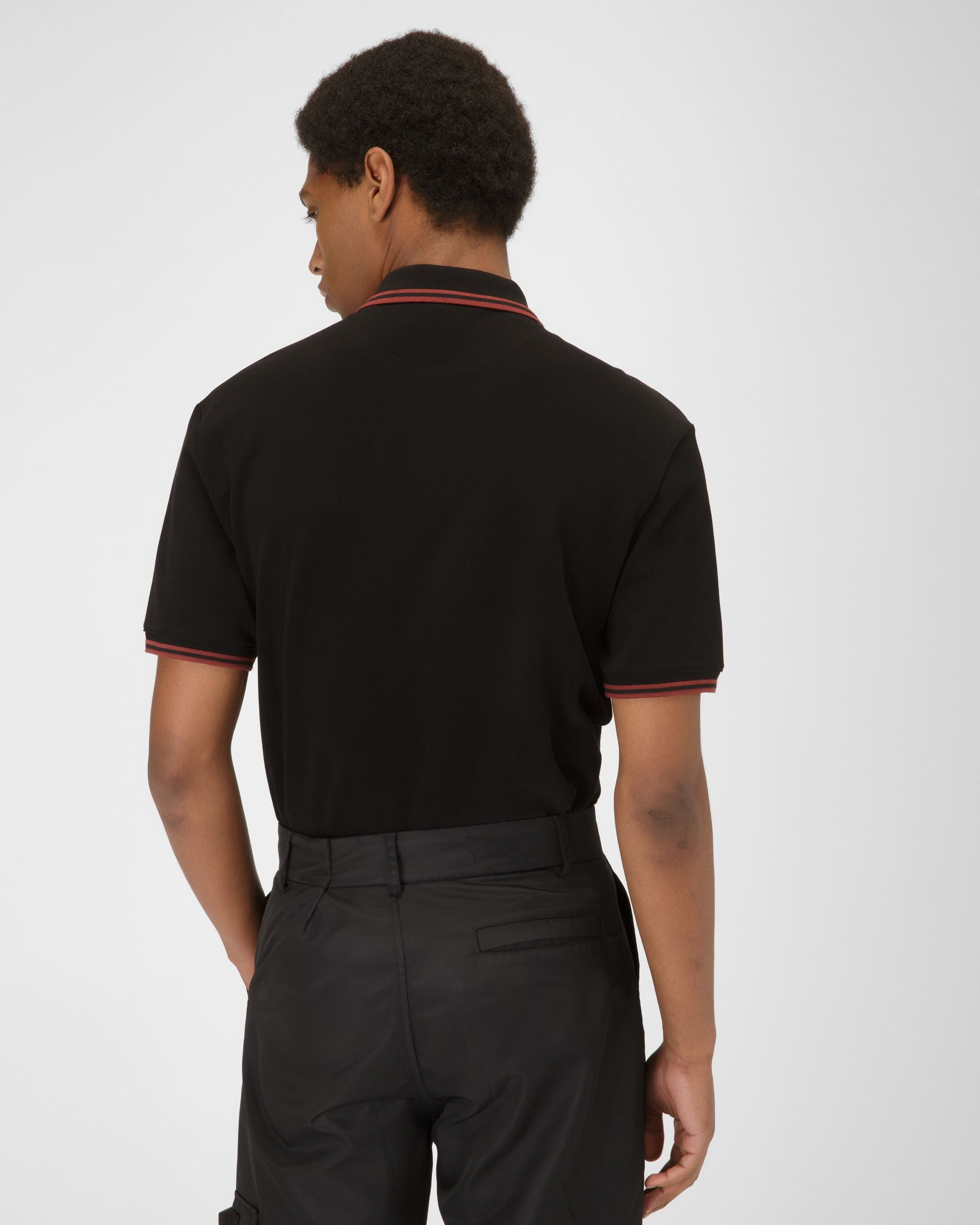 Polo B-Chain In Cotone Nero - Uomo - Bally - 03