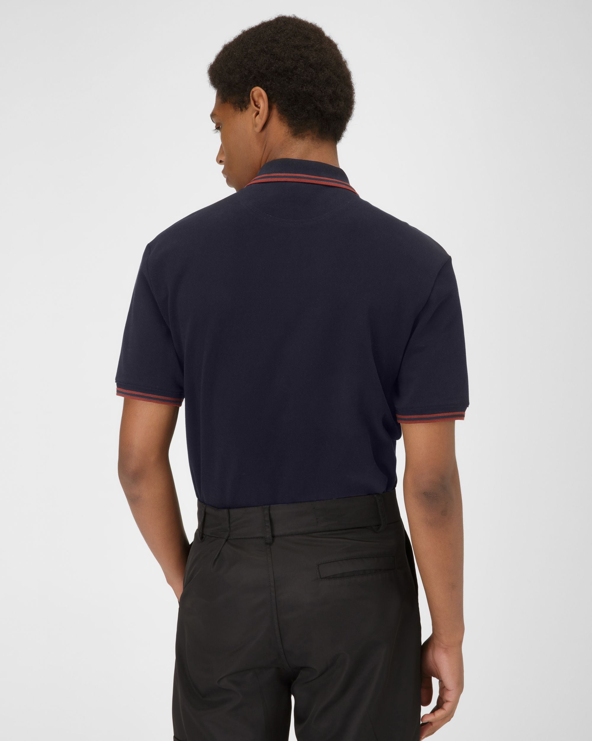 Polo B-Chain In Cotone Blu Navy - Uomo - Bally - 03