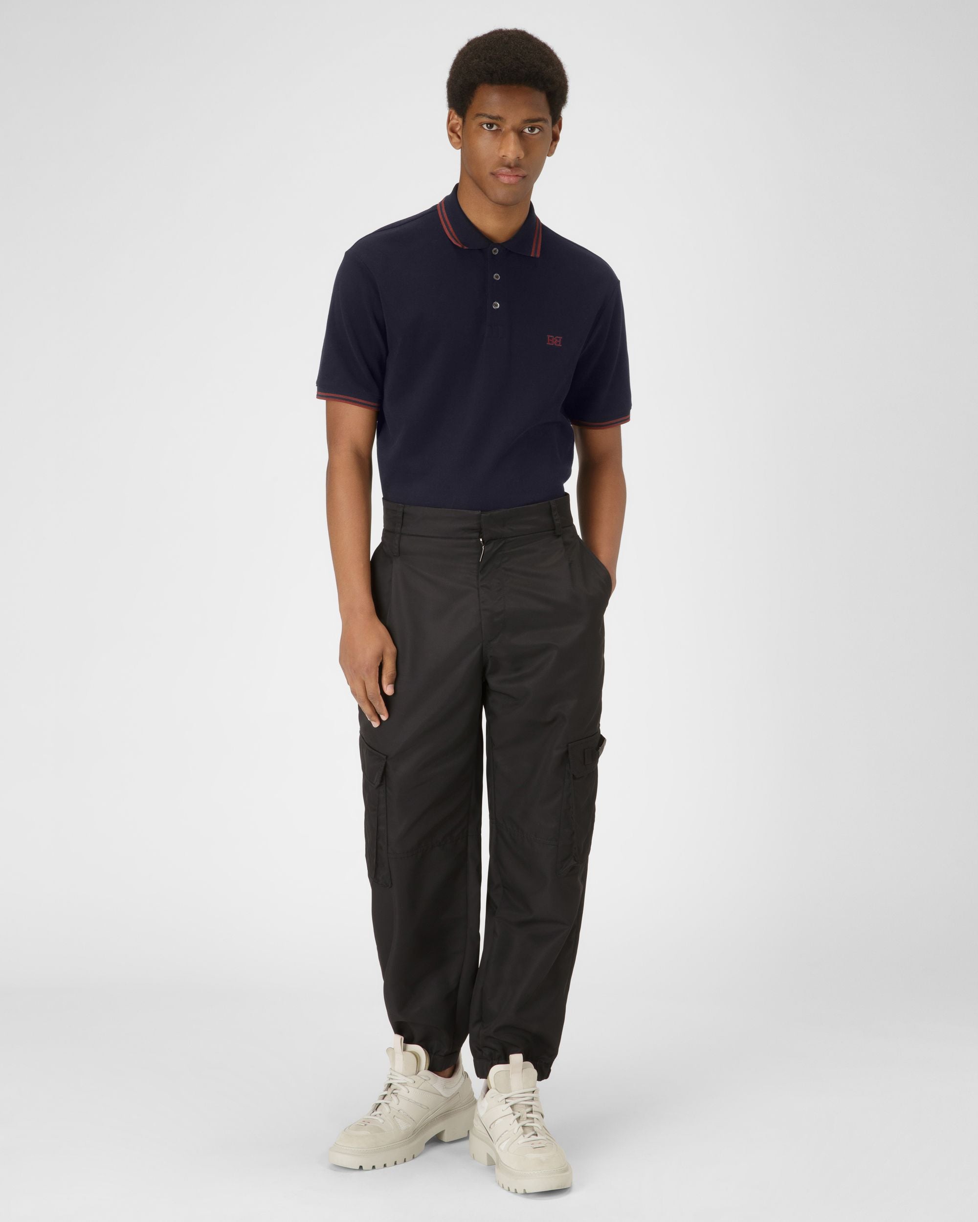 Polo B-Chain In Cotone Blu Navy - Uomo - Bally - 05