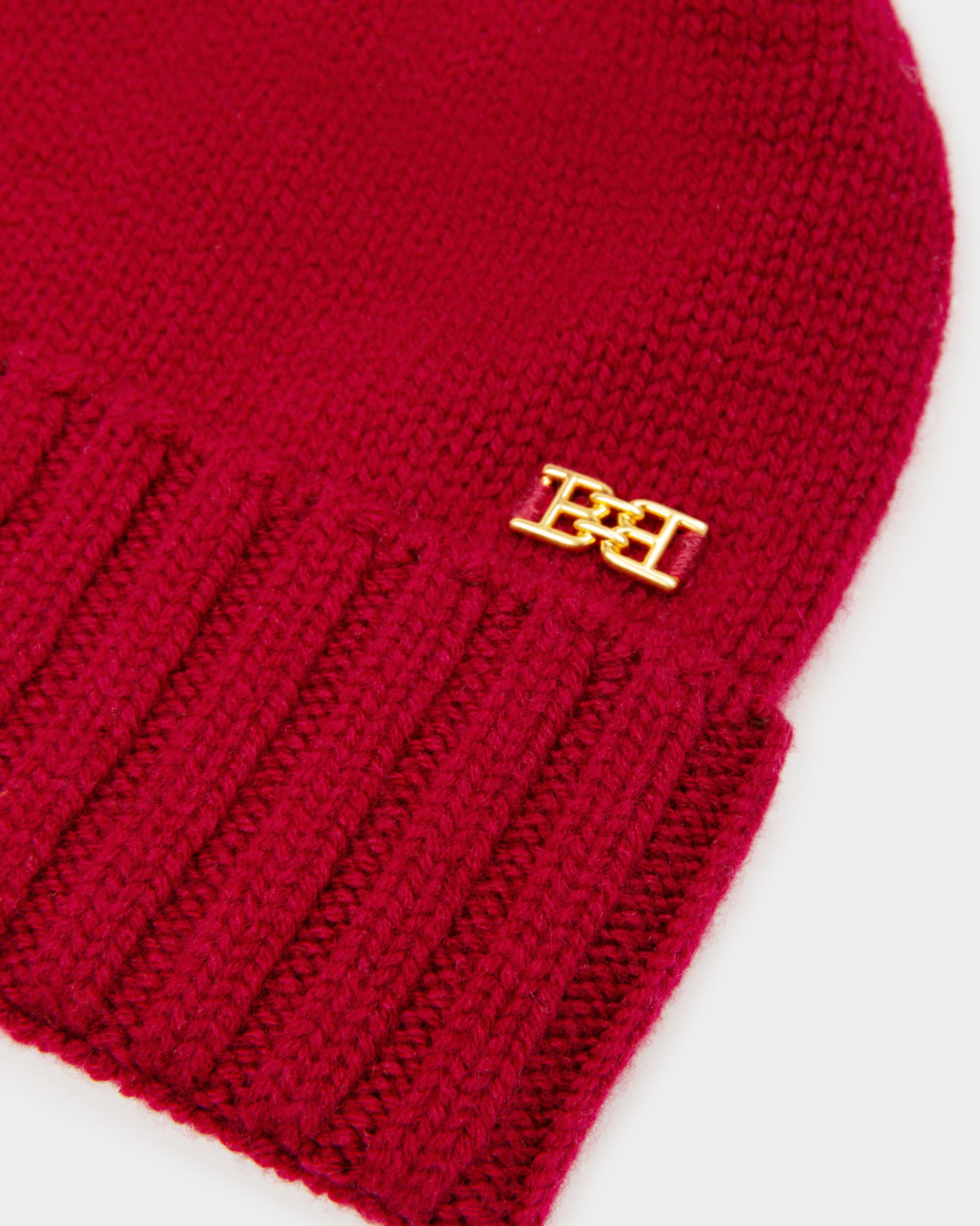 Set Di Accessori Invernali In Cashmere Heritage Red - Donna - Bally - 05