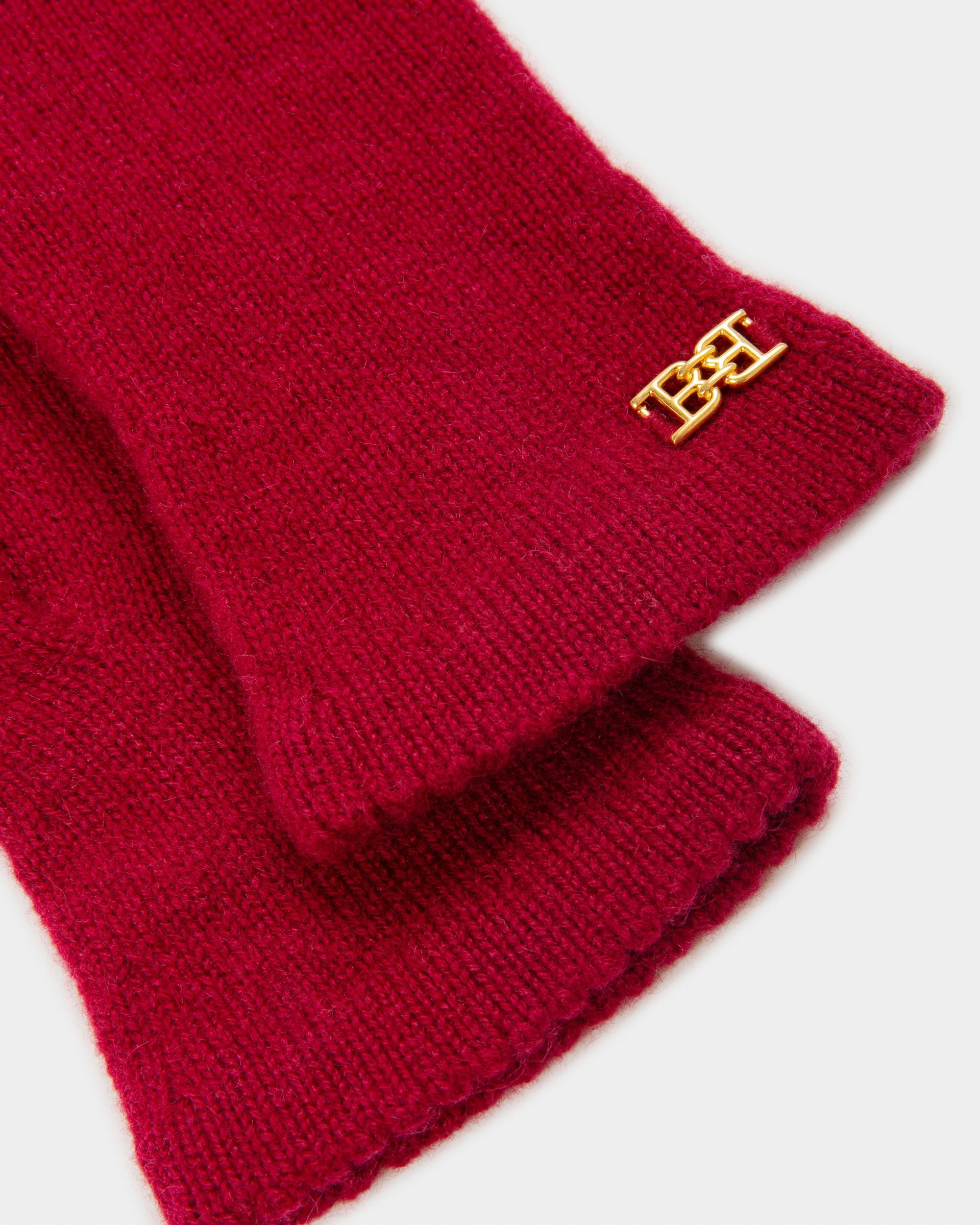 Set Di Accessori Invernali In Cashmere Heritage Red - Donna - Bally - 06