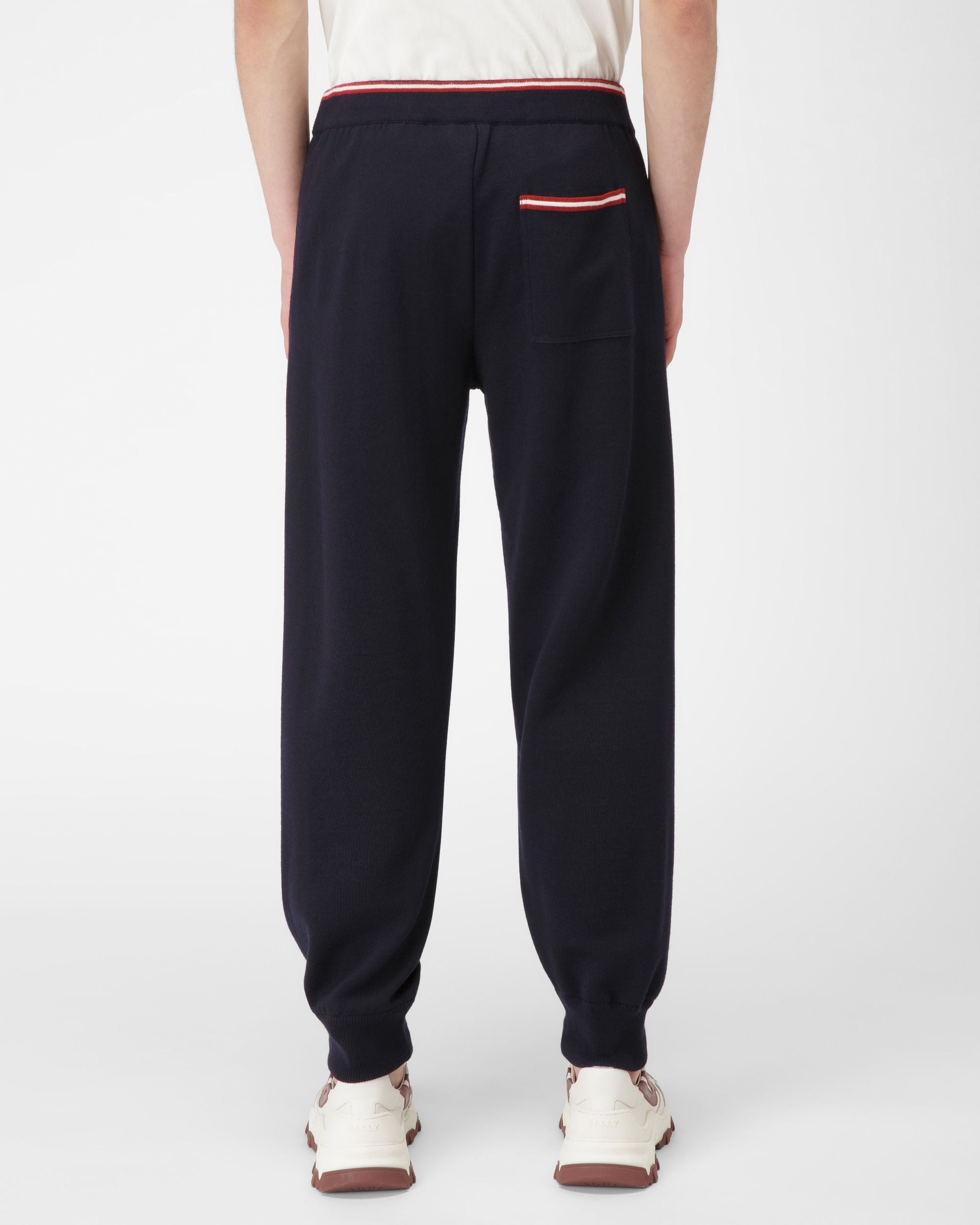 Pantalone Tuta In Cachemire Blu Navy - Uomo - Bally - 03