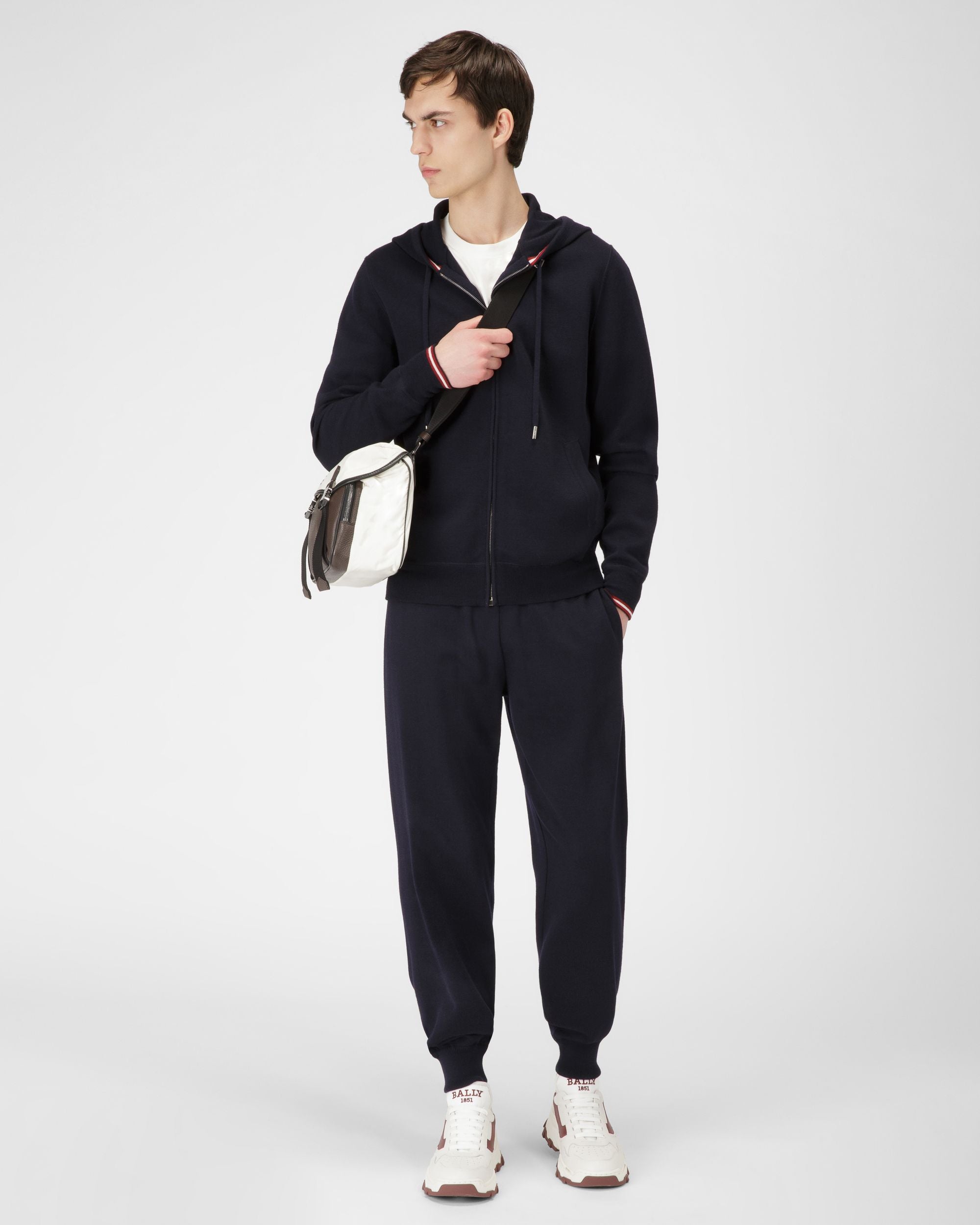 Pantalone Tuta In Cachemire Blu Navy - Uomo - Bally - 04