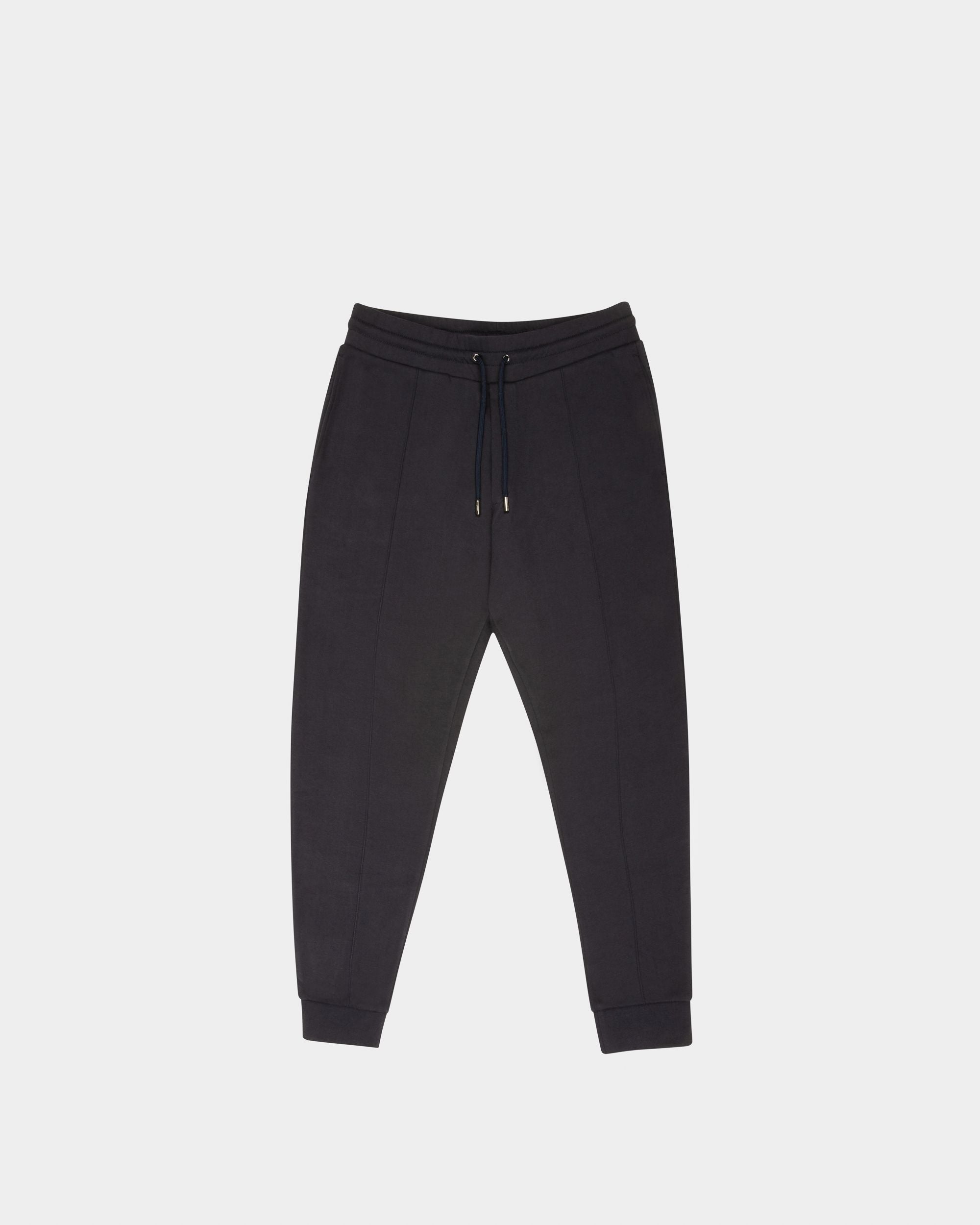 Pantaloni Tuta Con Logo In Cotone Colore Blu Navy - Uomo - Bally - 01