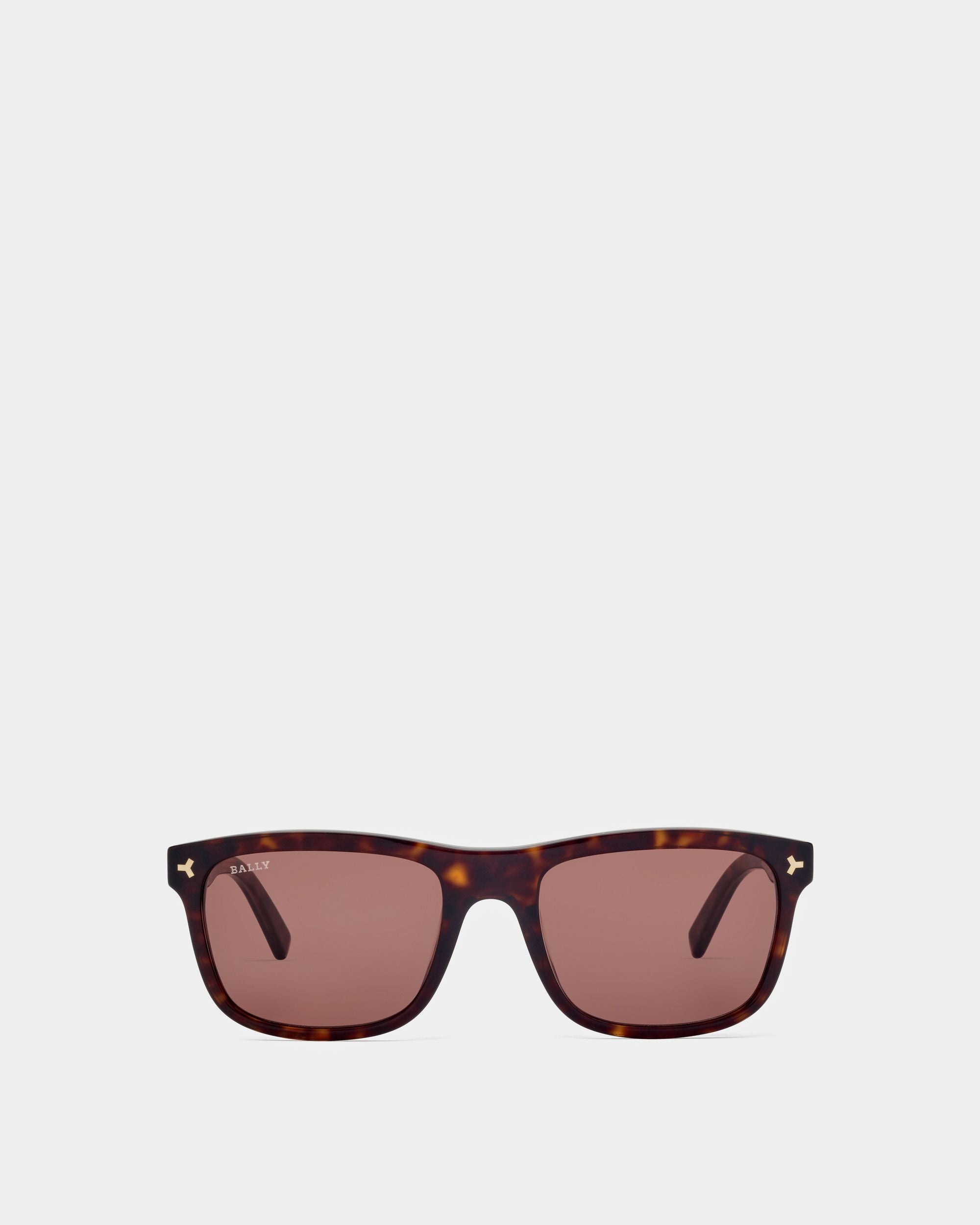 Occhiali Da Sole Felix In Acetato Avana Scuro Con Lenti Marroni - Uomo - Bally - 01