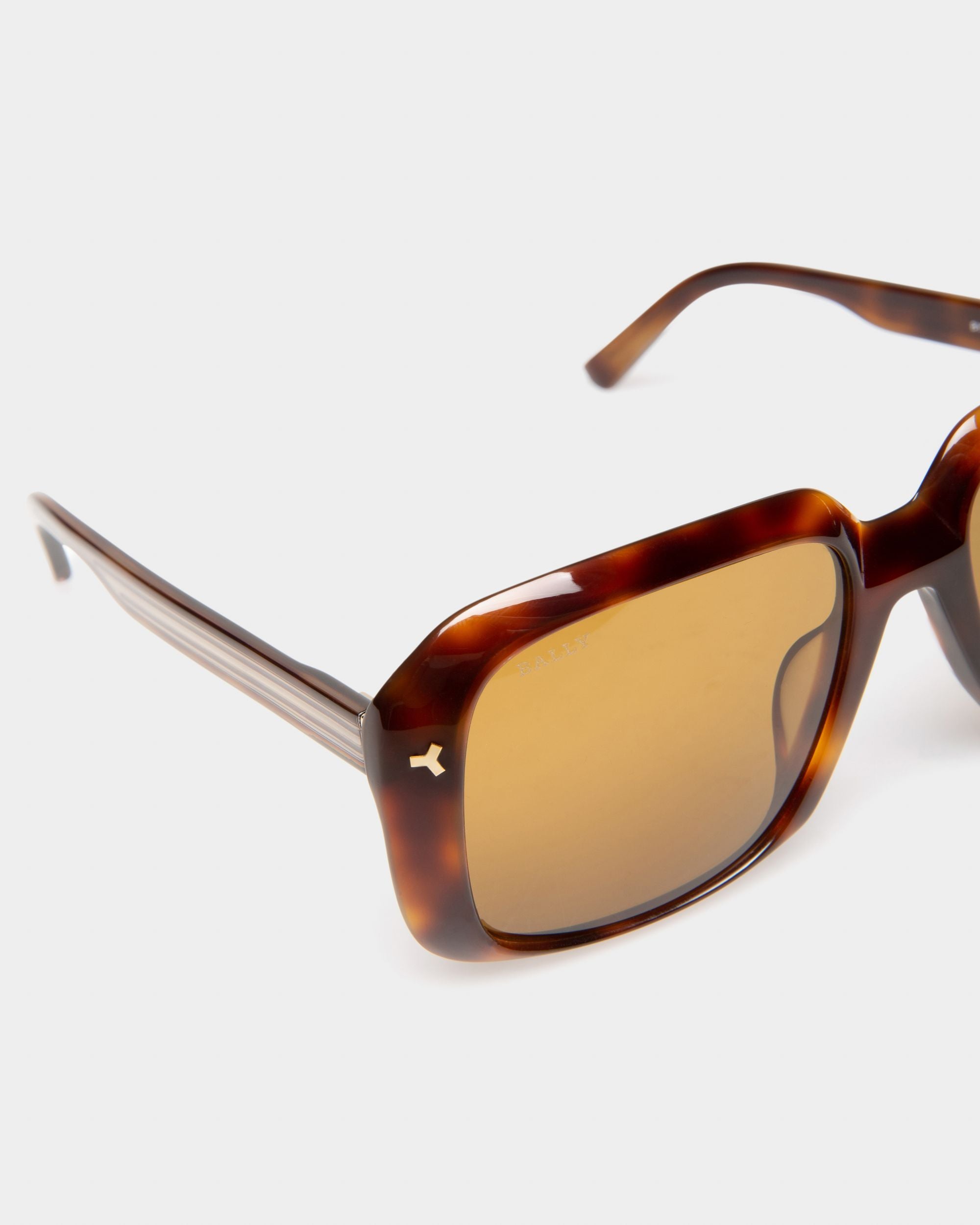 Thun Occhiali Da Sole In Acetato Avana Scuro - Uomo - Bally - 02