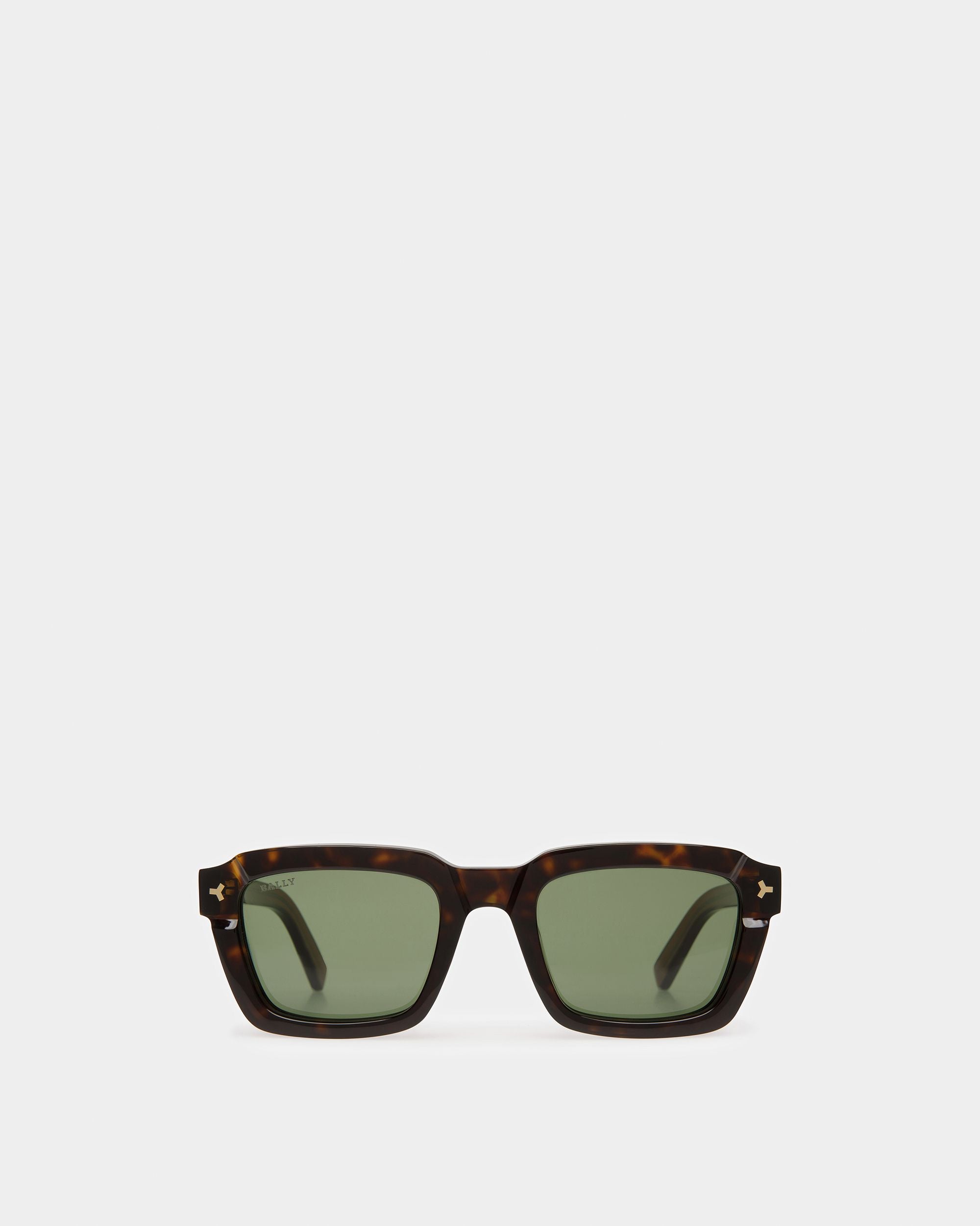 Occhiali Da Sole Full-Rim Rettangolari Nicholas In Marrone Avana Occhiali Da Sole Full-Rim Rettangolari In Plastica Tartarugata - Uomo - Bally - 01