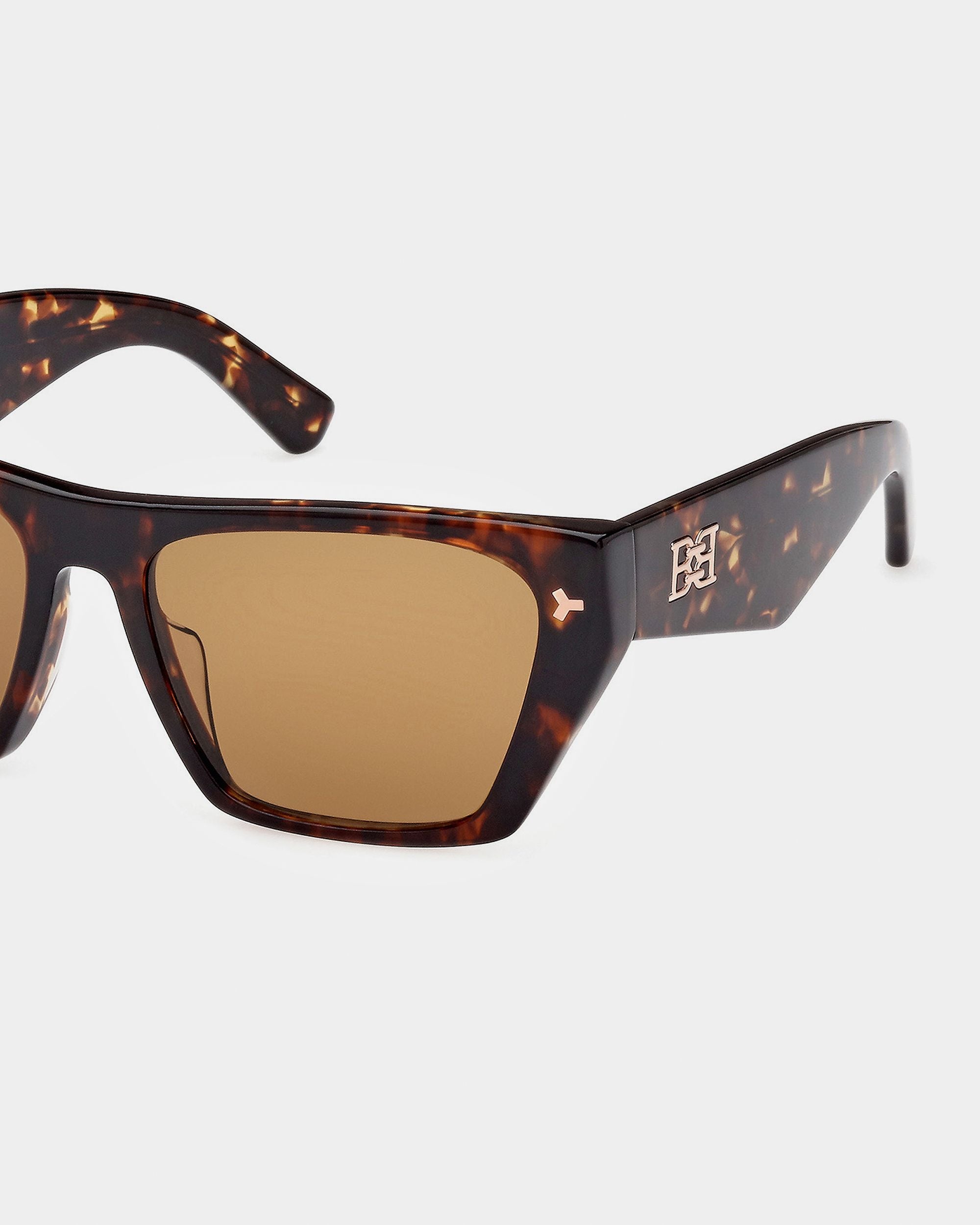 Occhiali Da Sole Full-Rim Geometrici Ashley In Marrone Avana Scuro - Donna - Bally - 03