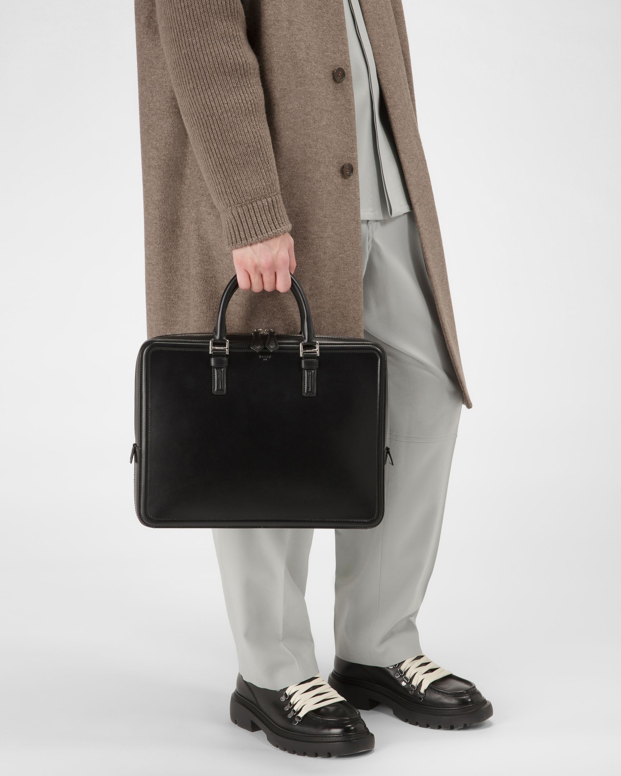 Sergy Valigetta In Pelle Nera - Uomo - Bally - 02
