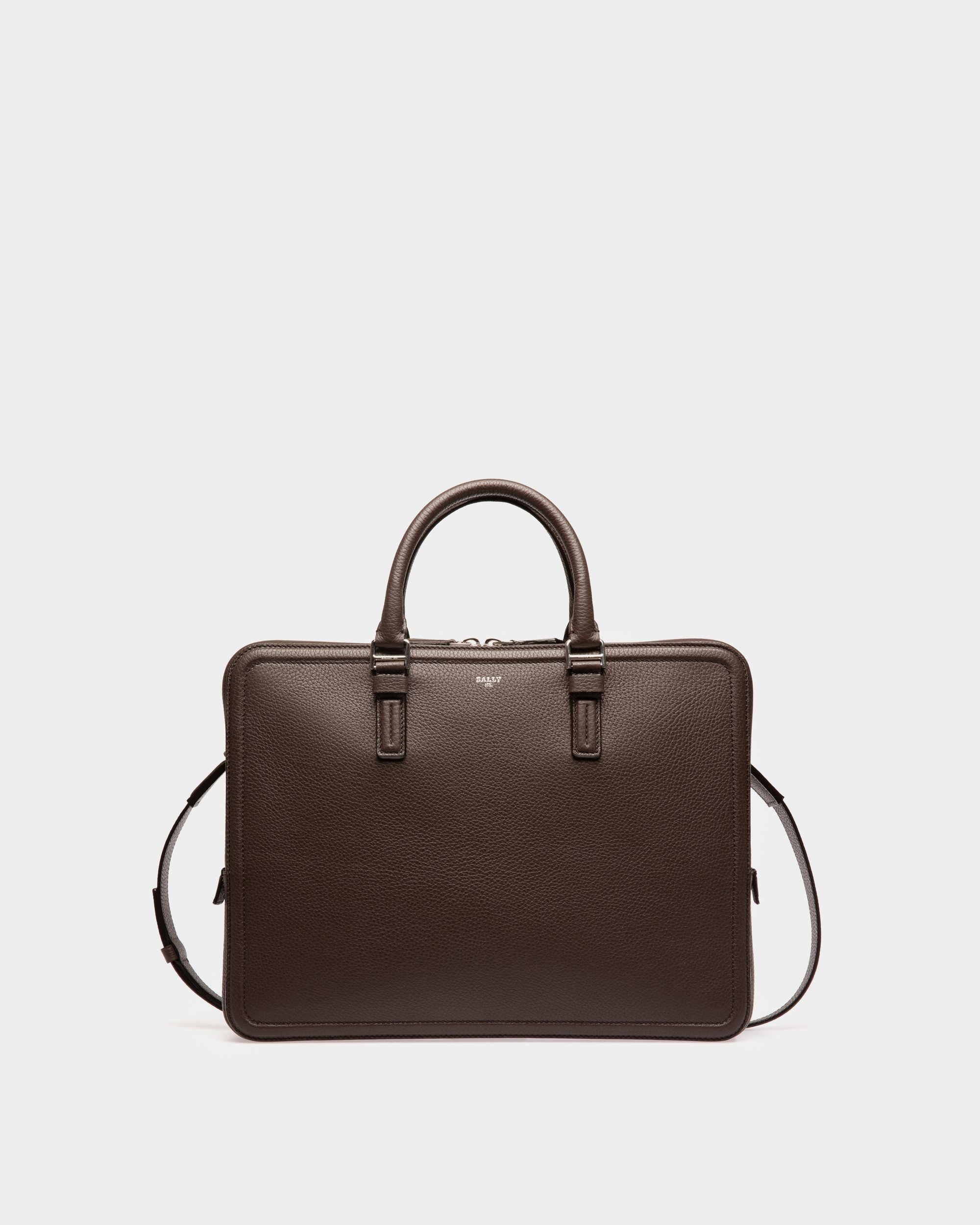 Sergy Borsa Da Lavoro In Pelle Marrone Scuro - Uomo - Bally - 01