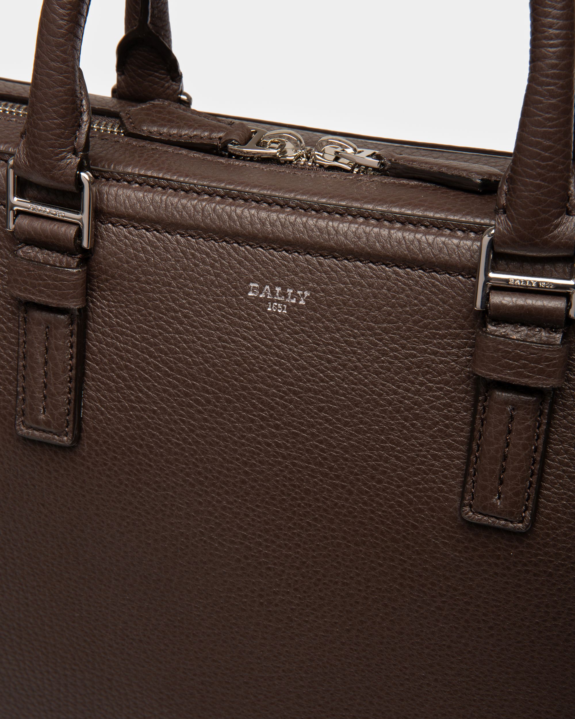 Sergy Borsa Da Lavoro In Pelle Marrone Scuro - Uomo - Bally - 05