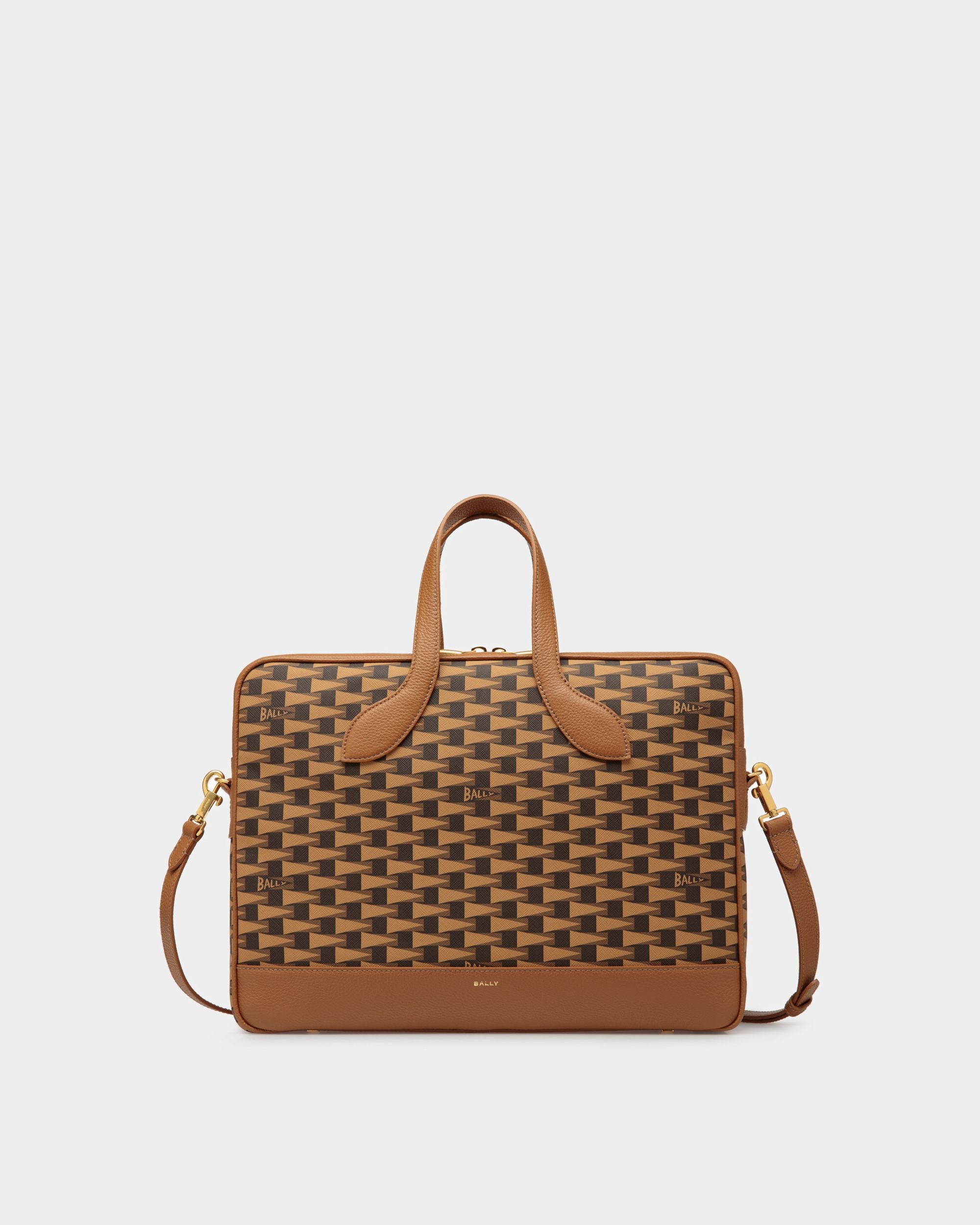 Cartella Pennant In Pelle E Tpu Ocra - Uomo - Bally - 01