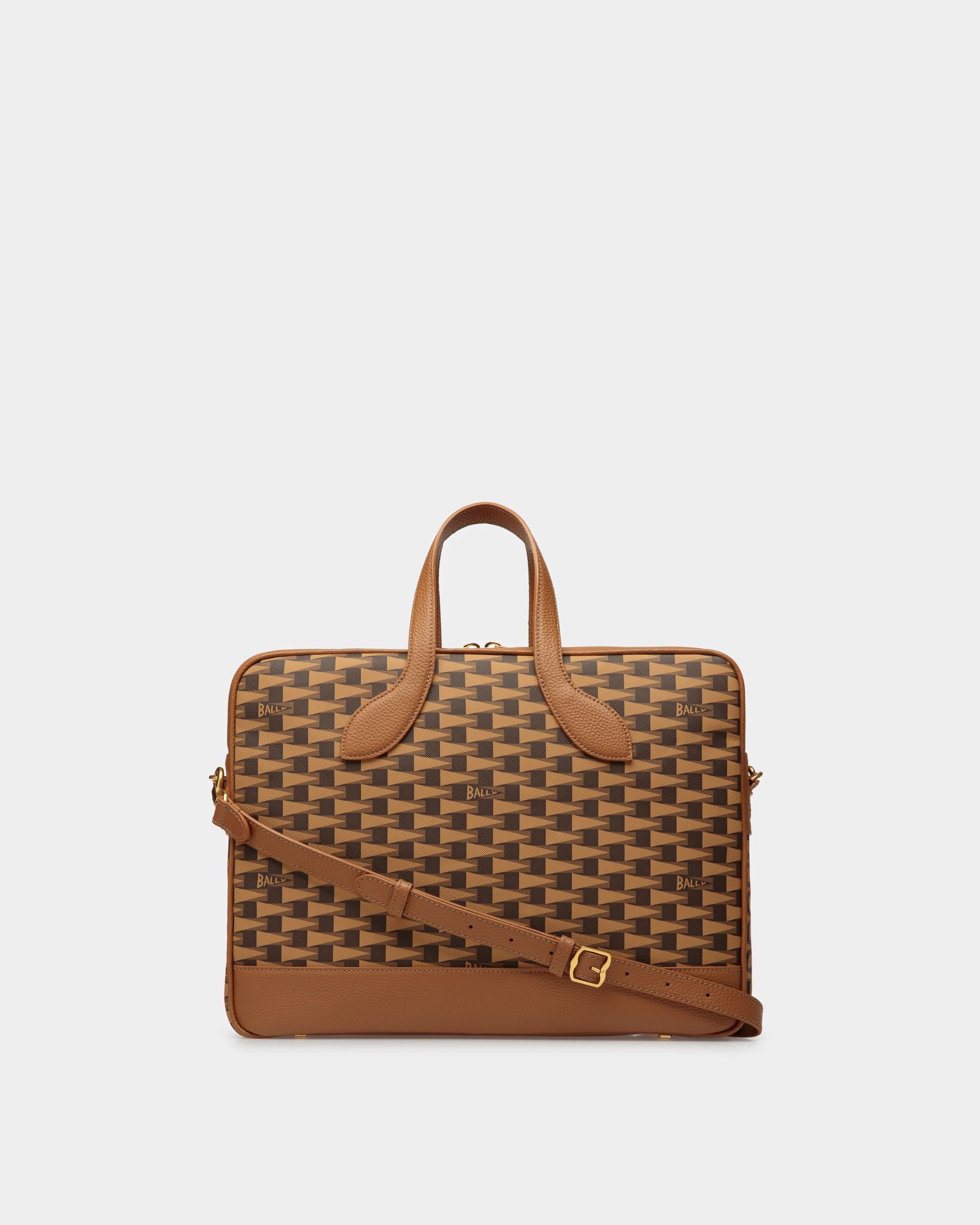 Cartella Pennant In Pelle E Tpu Ocra - Uomo - Bally - 03