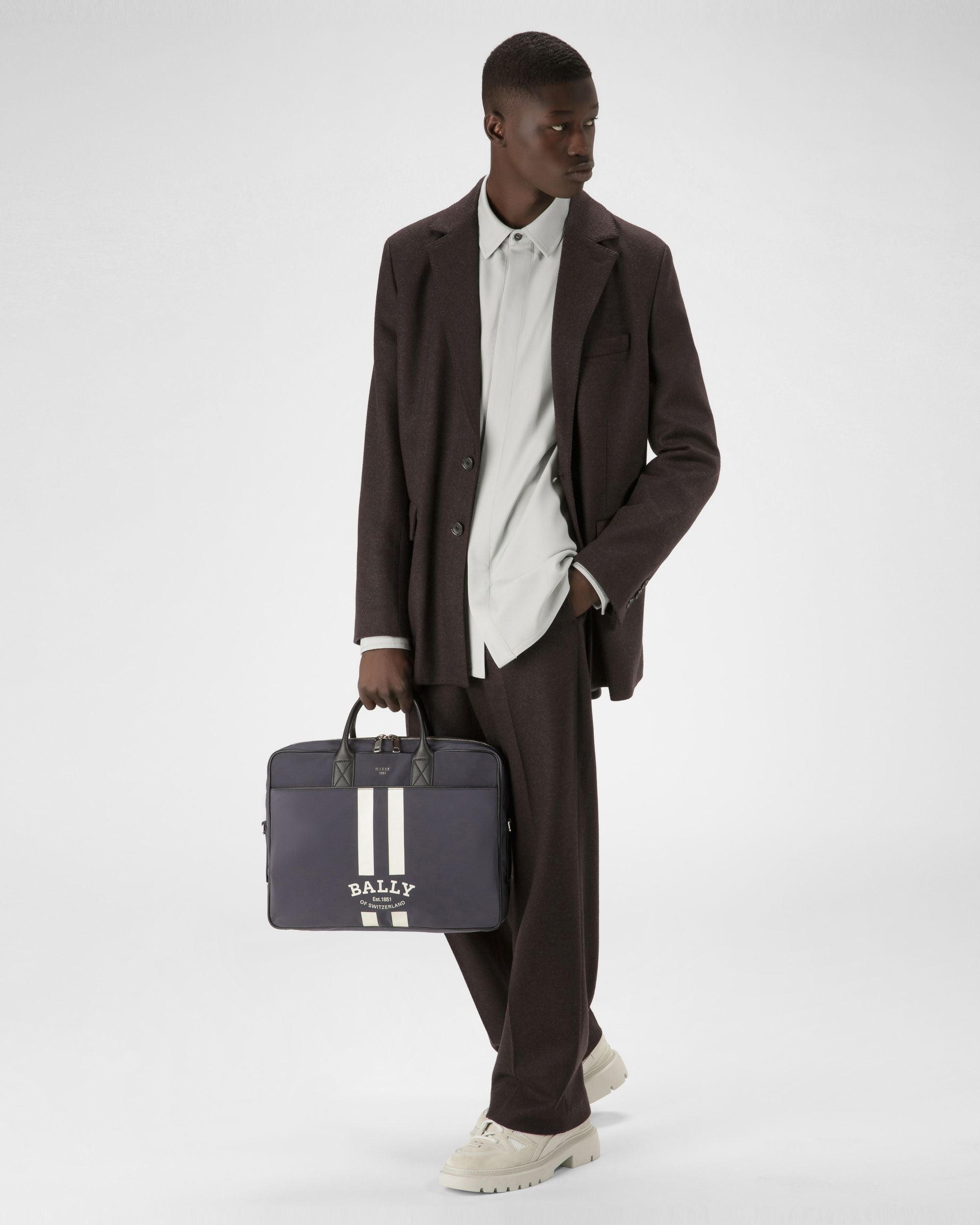 Faldy Valigetta In Eco-Nylon Blu Navy - Uomo - Bally - 02