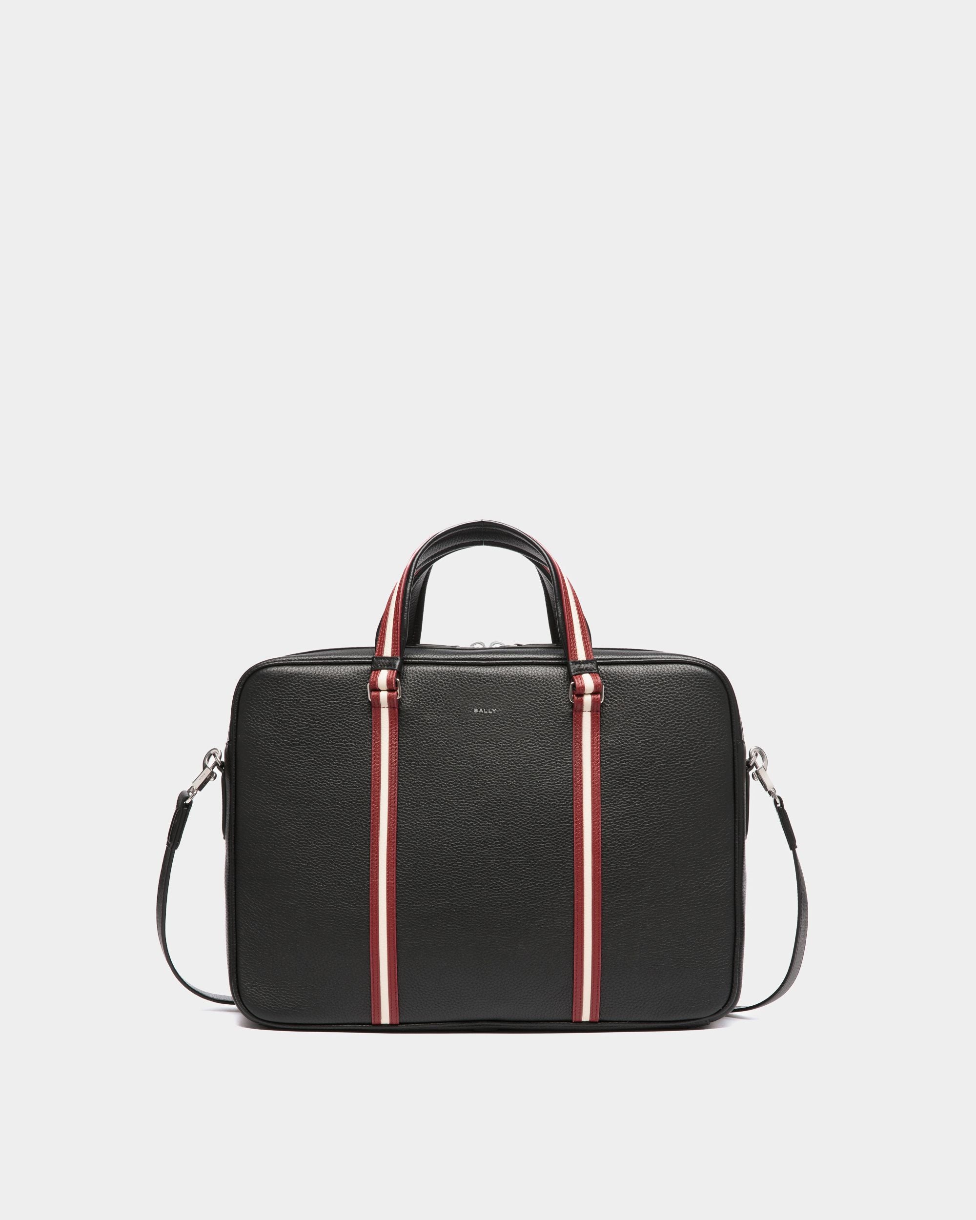 Cartella Code In Pelle Zigrinata Nera - Uomo - Bally - 01