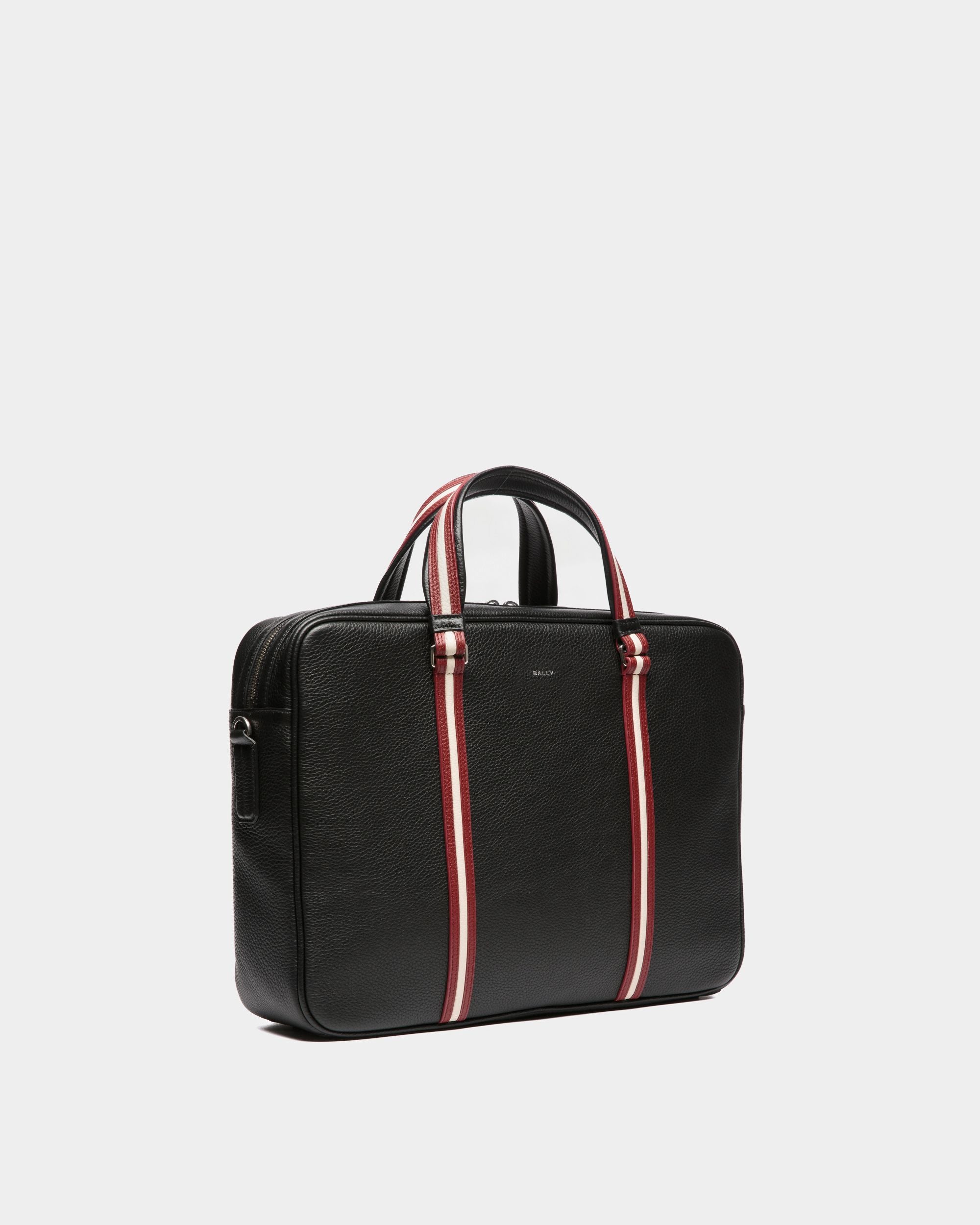 Cartella Code In Pelle Zigrinata Nera - Uomo - Bally - 03