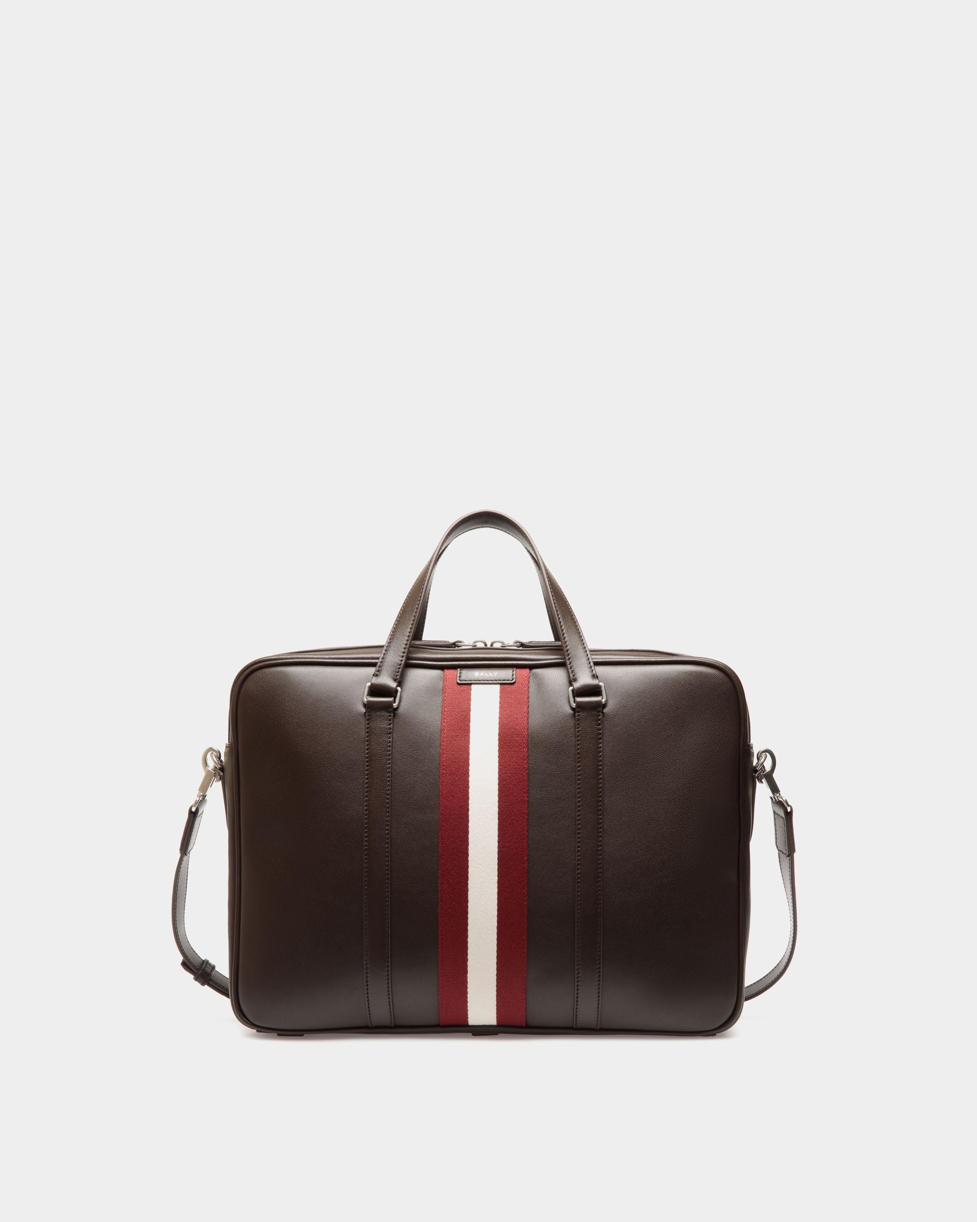 Cartella Code In Pelle Color Ebano - Uomo - Bally - 01