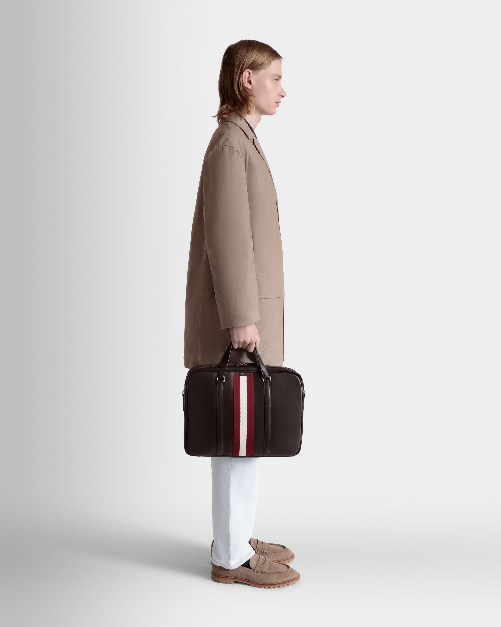 Cartella Code In Pelle Color Ebano - Uomo - Bally - 02