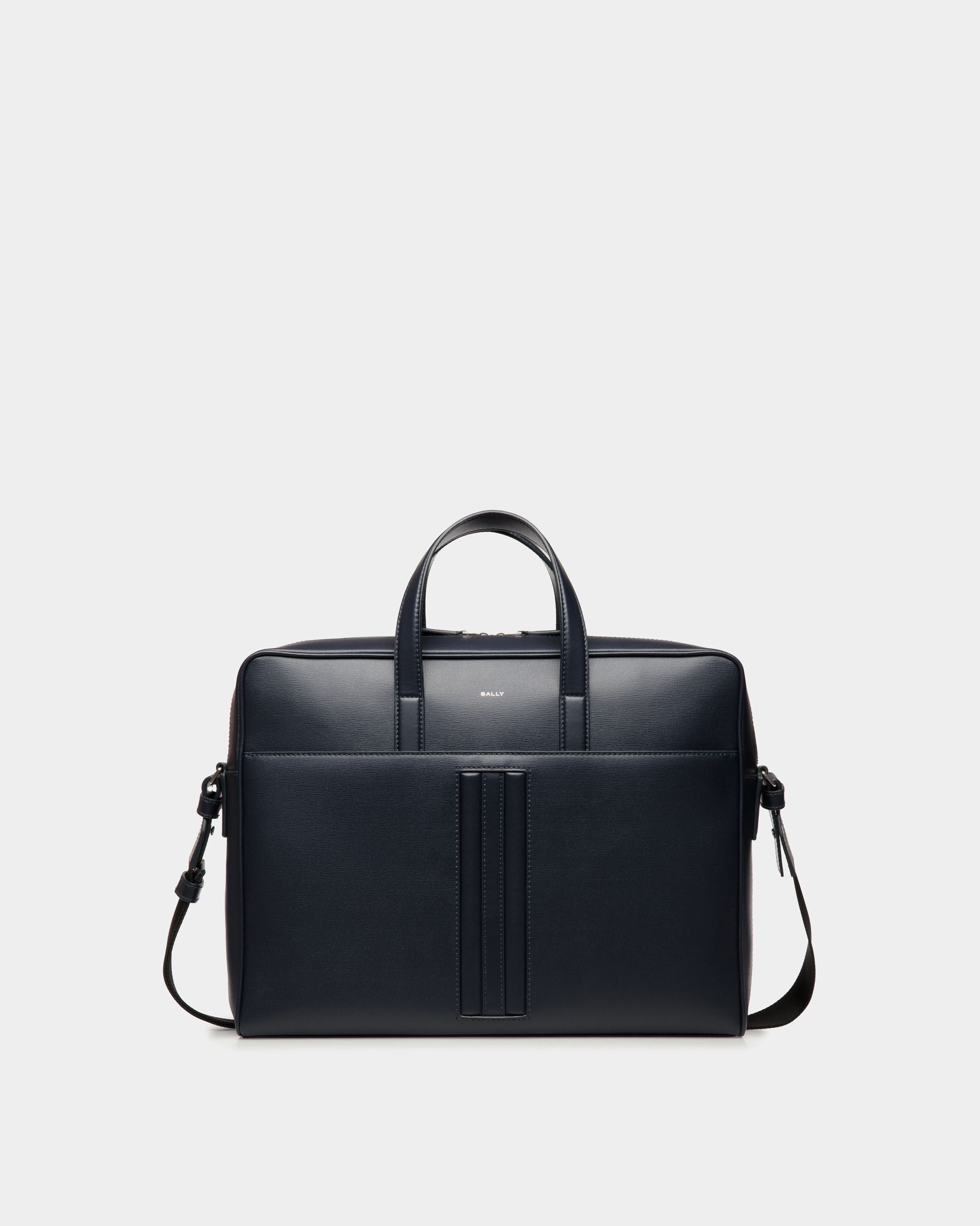 Cartella Mythos In Pelle Riciclata Navy Blue - Uomo - Bally - 01
