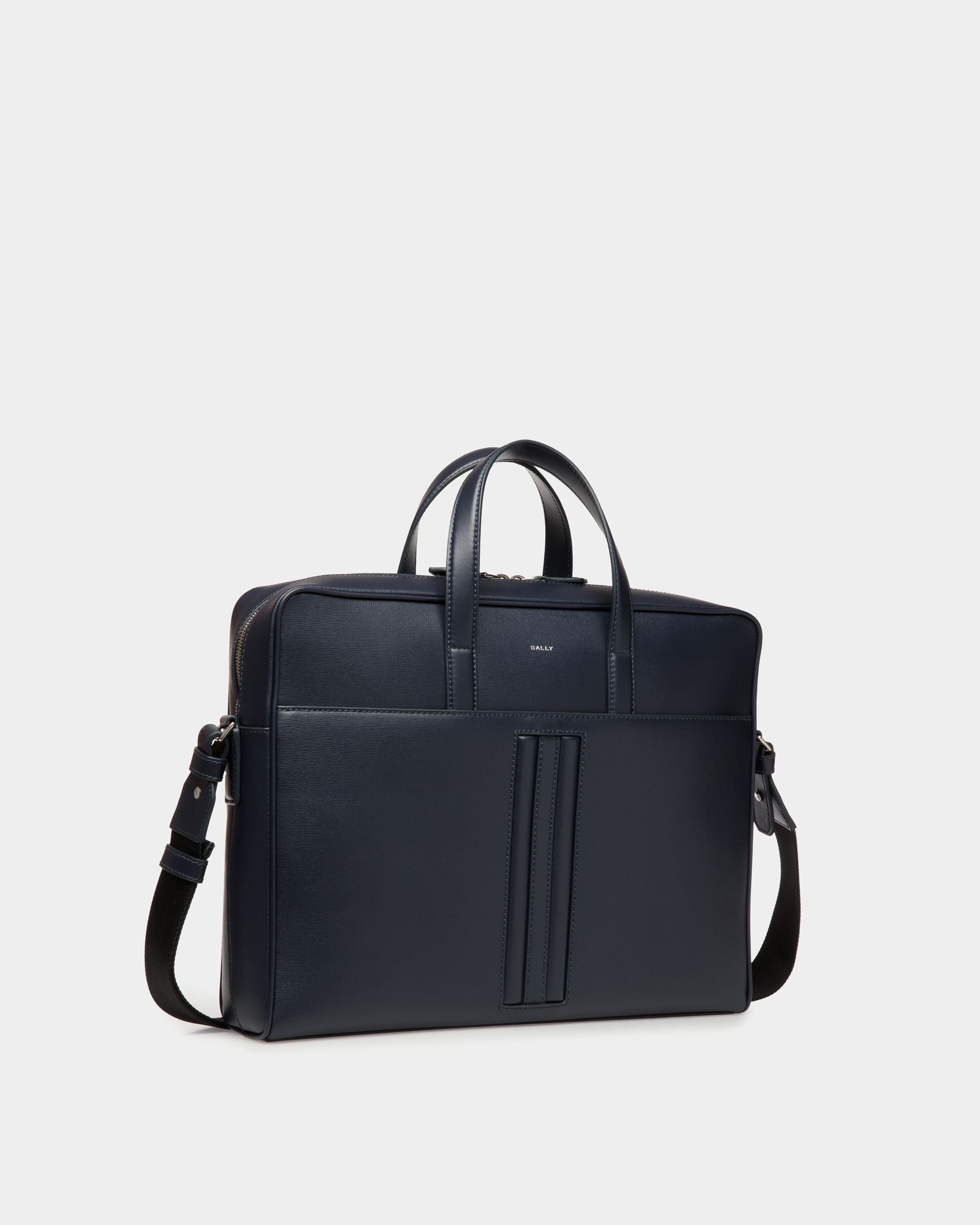 Cartella Mythos In Pelle Riciclata Navy Blue - Uomo - Bally - 04