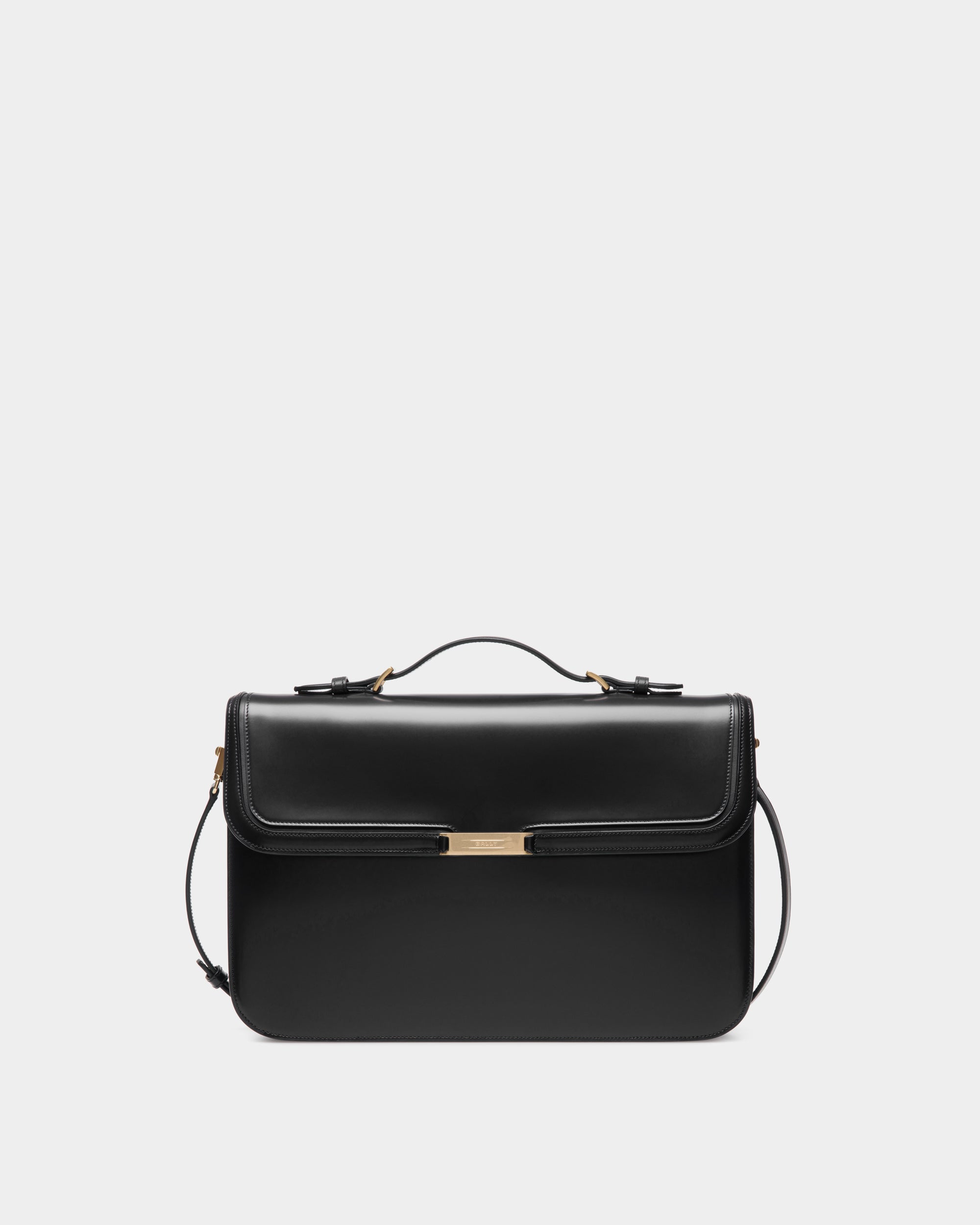 Cartella Deco In Pelle Spazzolata Nera - Uomo - Bally - 01