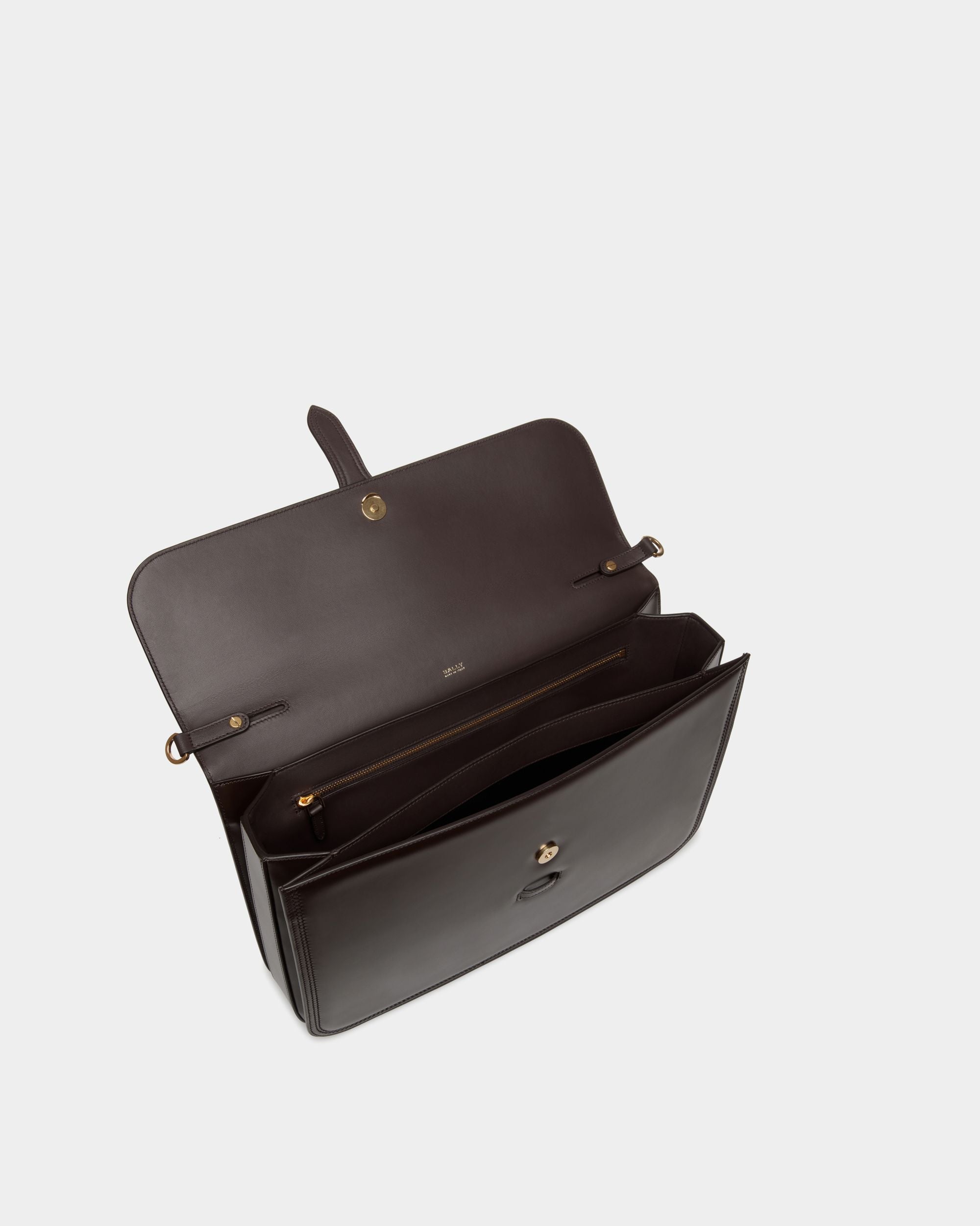 Beckett Briefcase In Ebano Leather - Uomo - Bally - 05