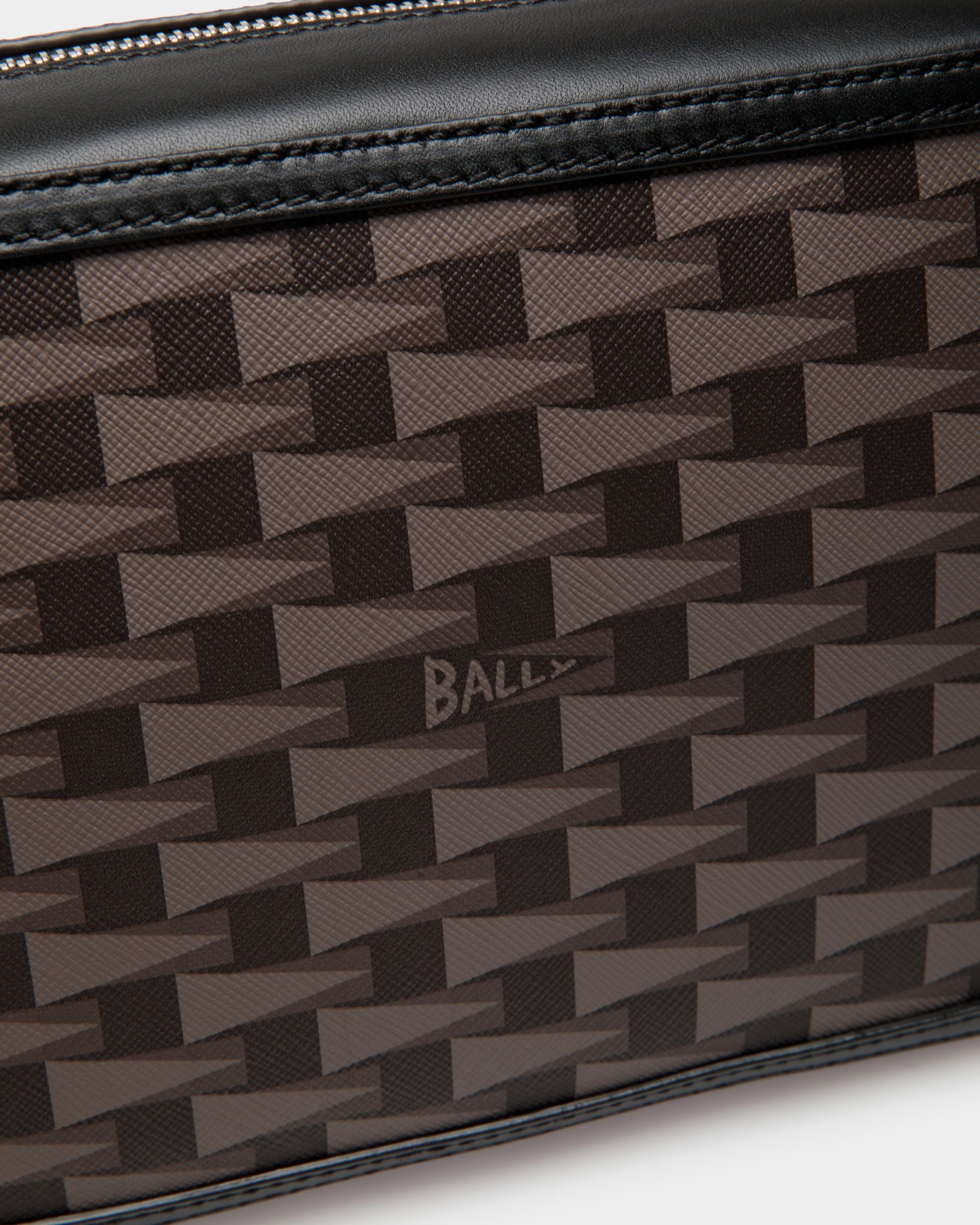 Borsa A Tracolla Pennant Con Motivo Pennant Nero - Uomo - Bally - 05