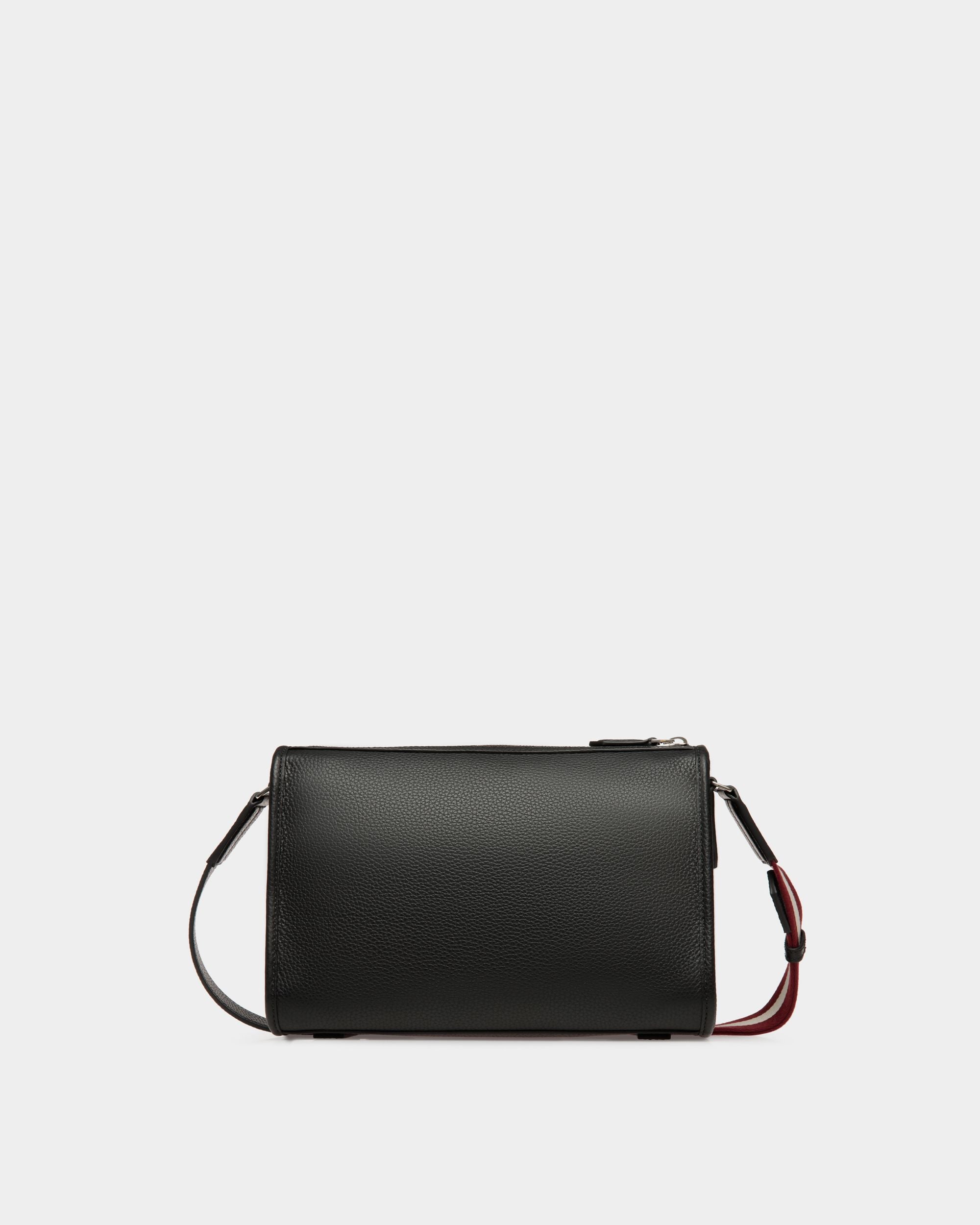 Borsa Messenger Piccola Code In Pelle Zigrinata Nera - Uomo - Bally - 02